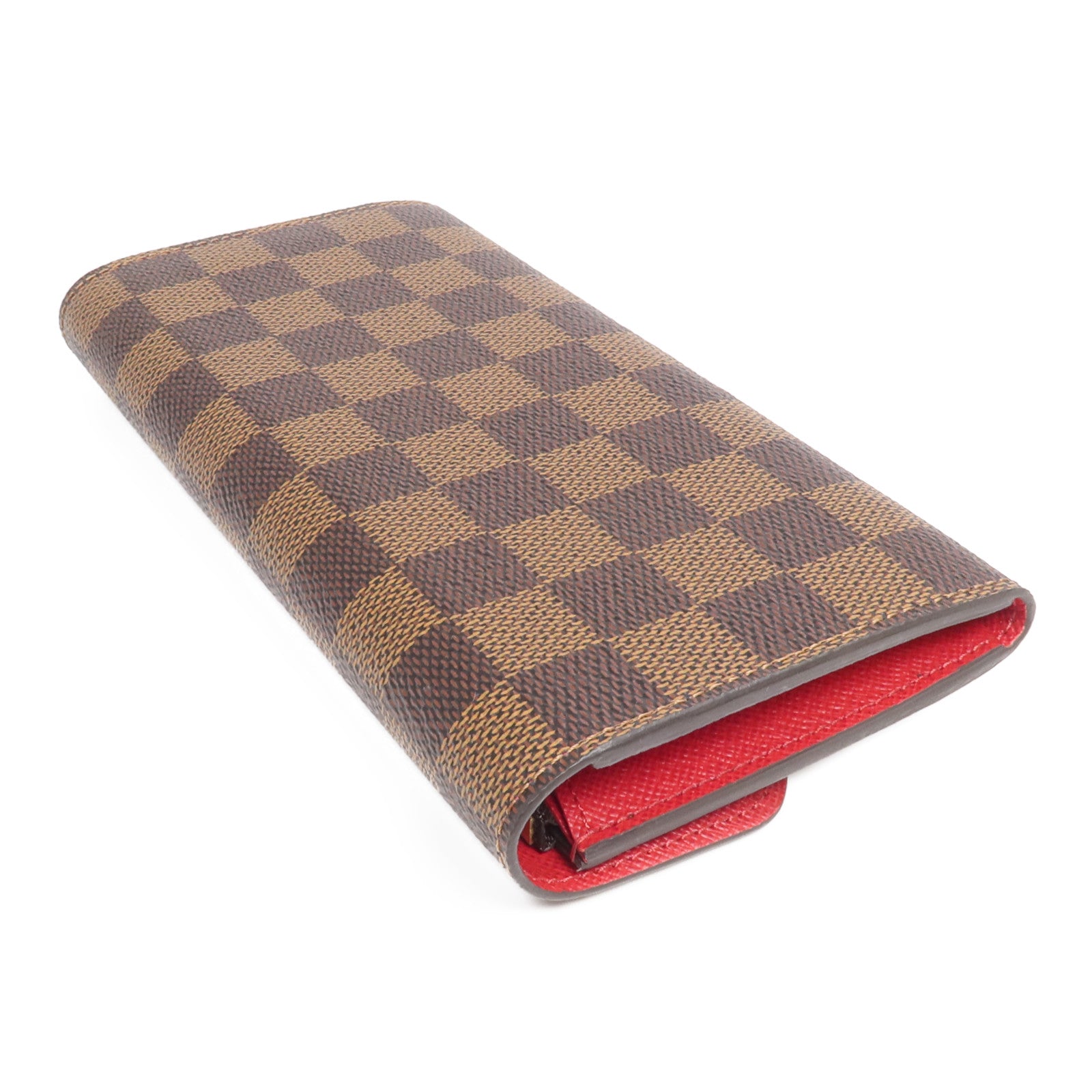 LOUIS VUITTON Damier Portefeuille Emilie Long Wallet金扣長錢包