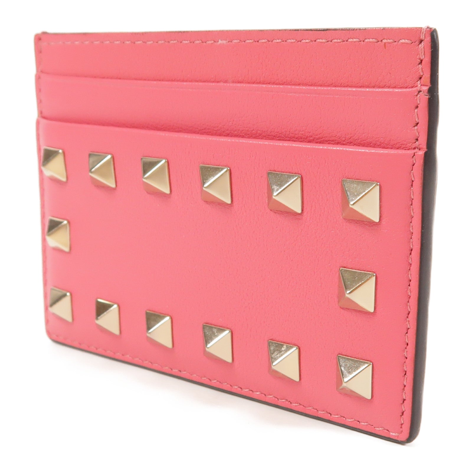 Valentino 牛皮皮革Card Case金扣卡片套