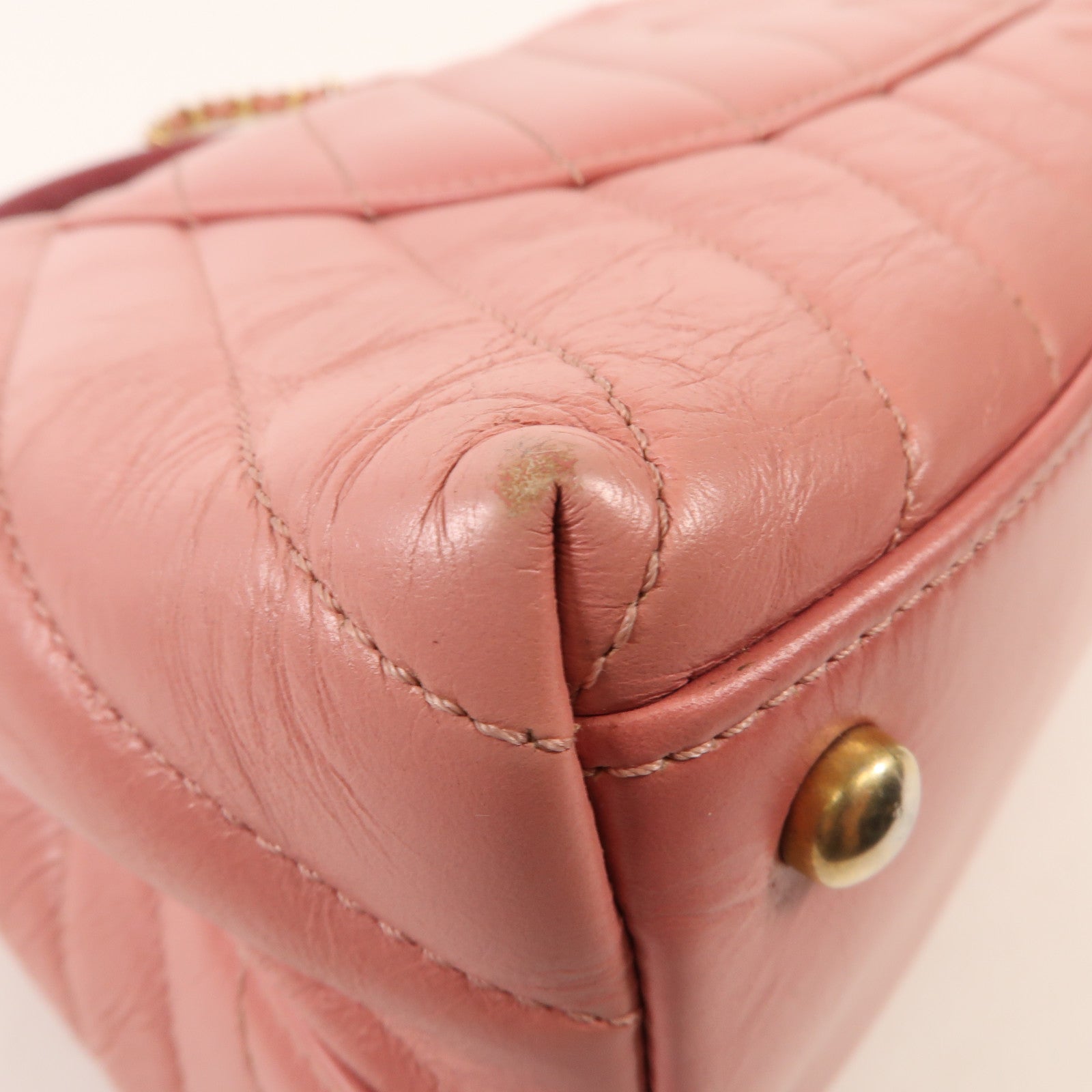 CHANEL 牛皮/蜥蝪皮革Coco Handle Medium金扣鏈帶手挽肩背兩用袋