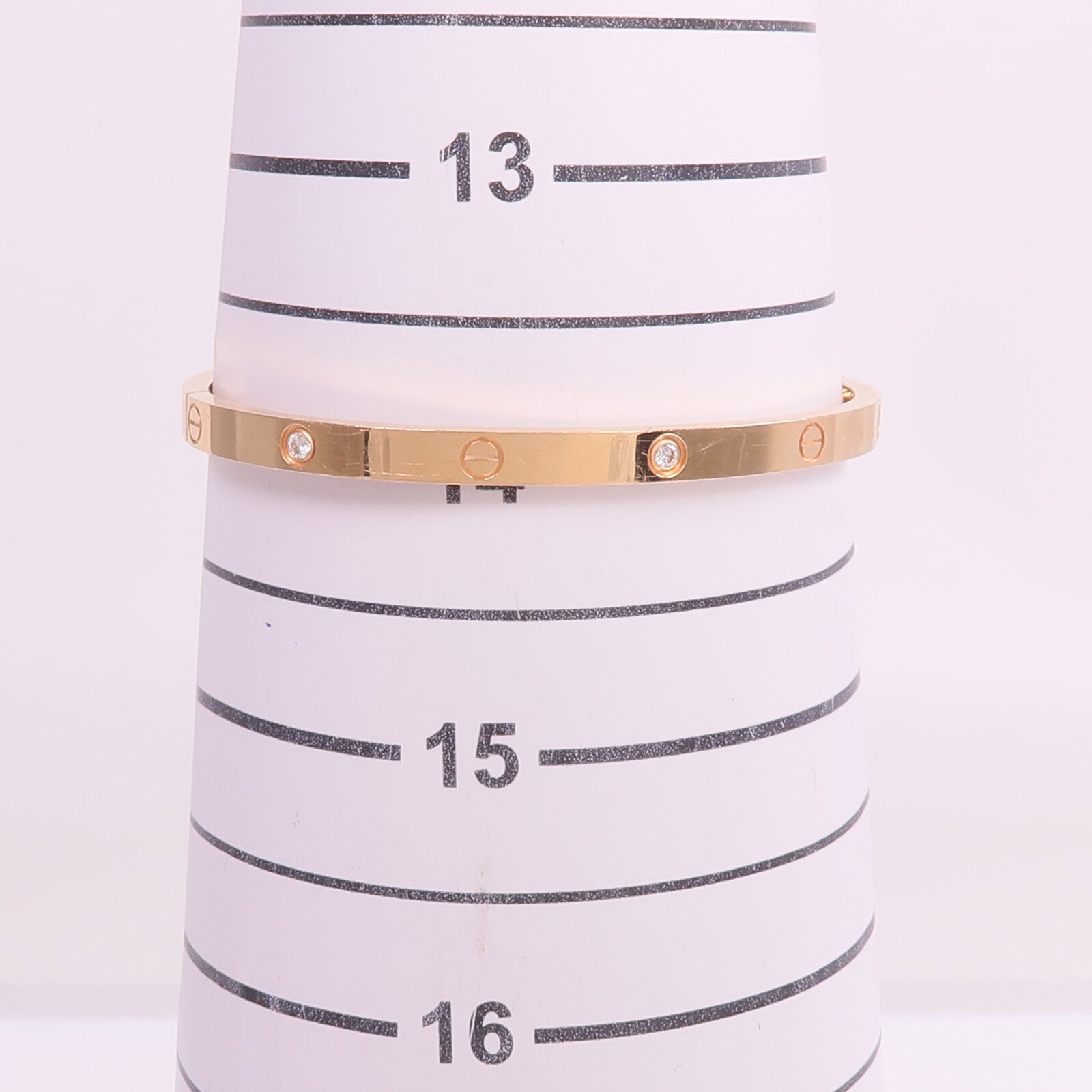 CARTIER 18K玫瑰金Love Bracelet Small Model 6 Diamonds鑽石手鐲Cartier#15