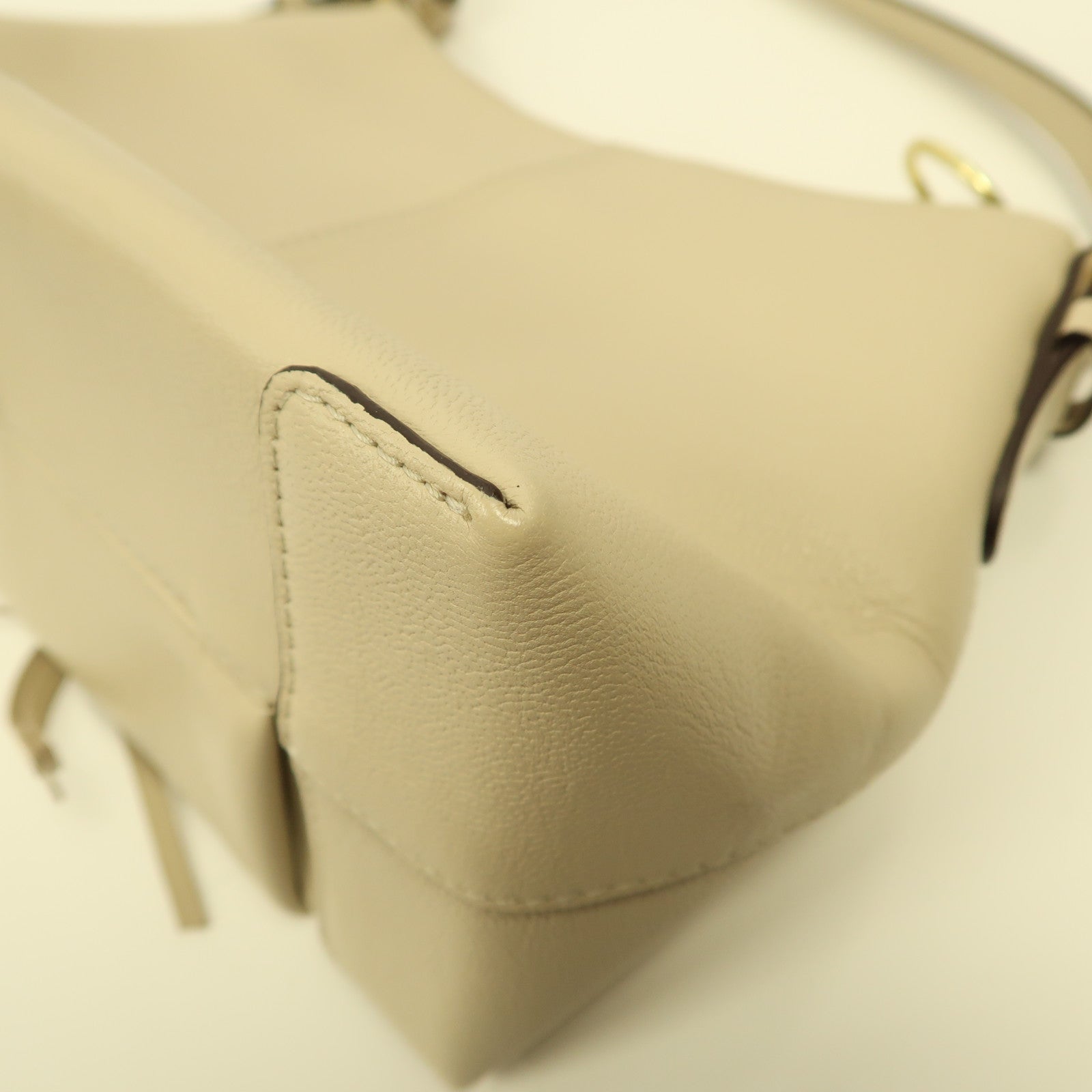 SEE BY CHLOE 牛皮皮革Shoulder Bag金扣手挽肩背兩用袋米色