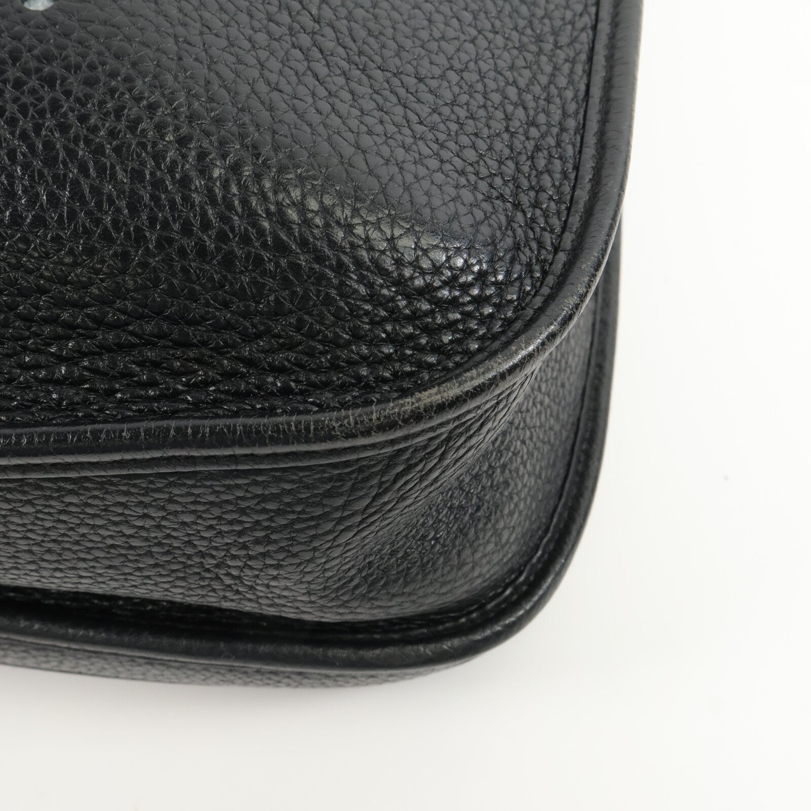 HERMES Clemence皮革Evelyne GM 肩背袋Noir