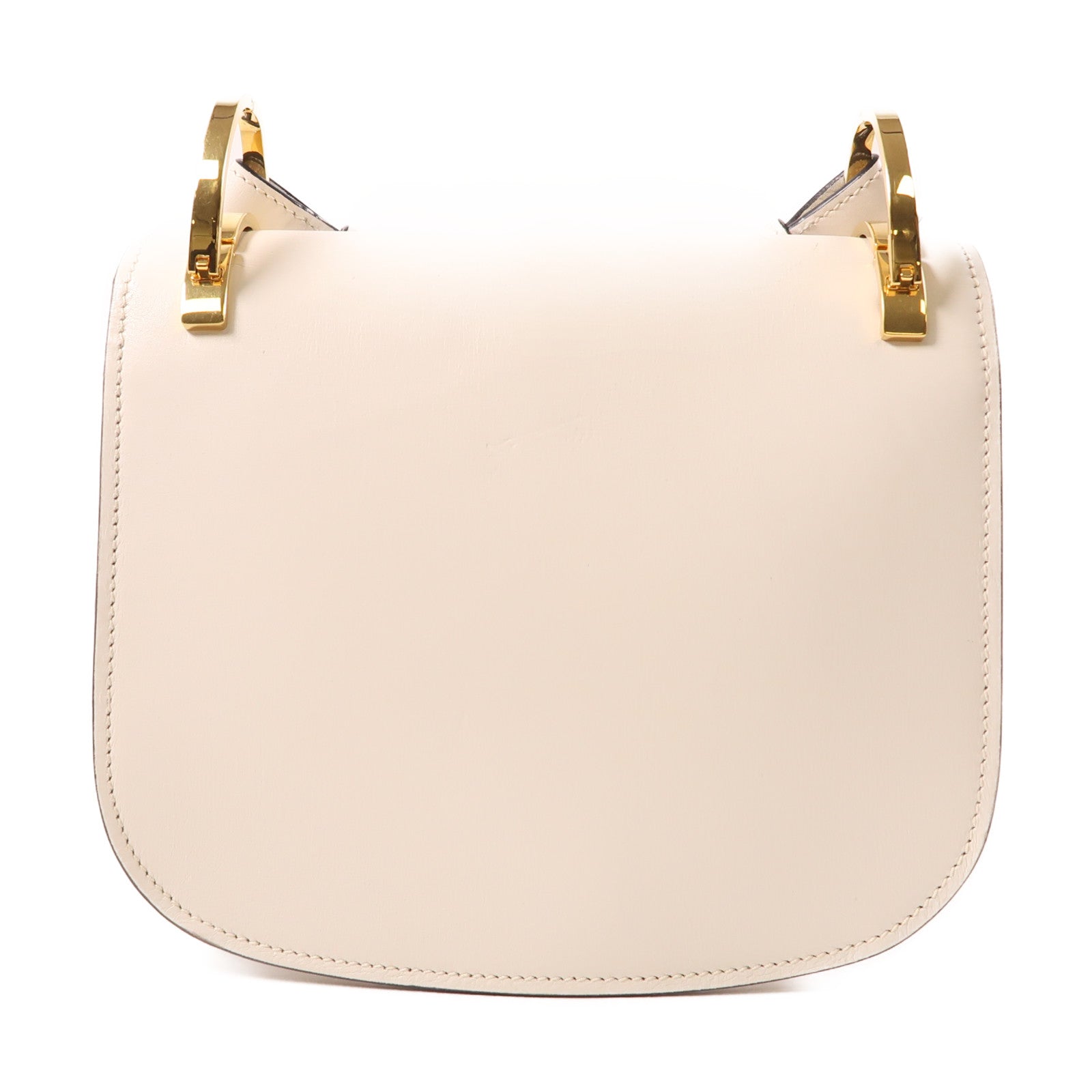 PRADA 牛皮皮革City金扣肩背袋白色