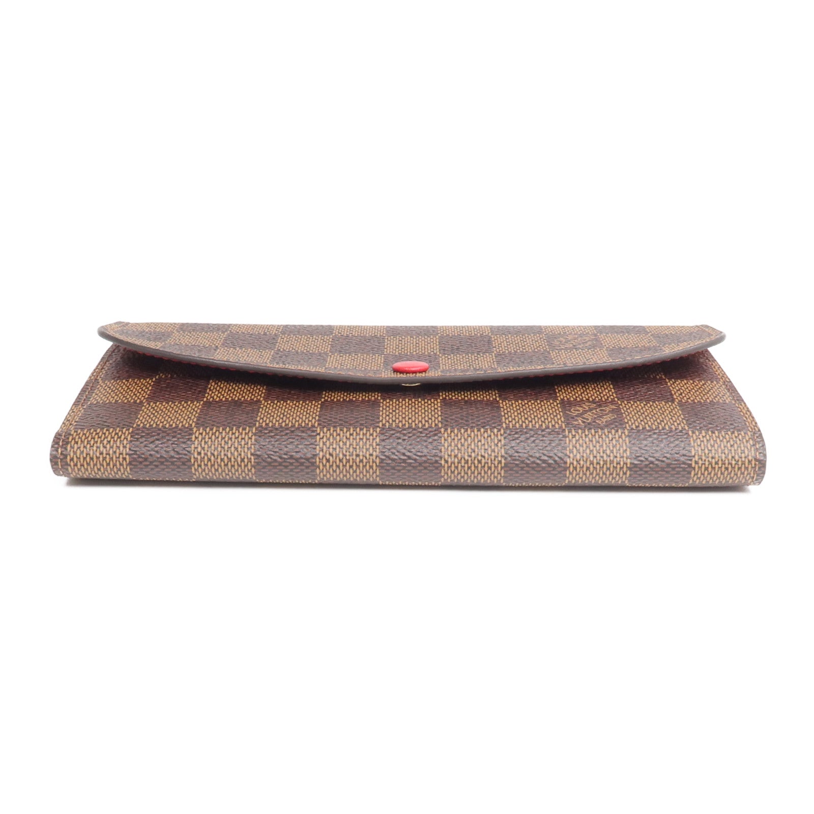 LOUIS VUITTON Damier Portefeuille Emilie Long Wallet金扣長錢包