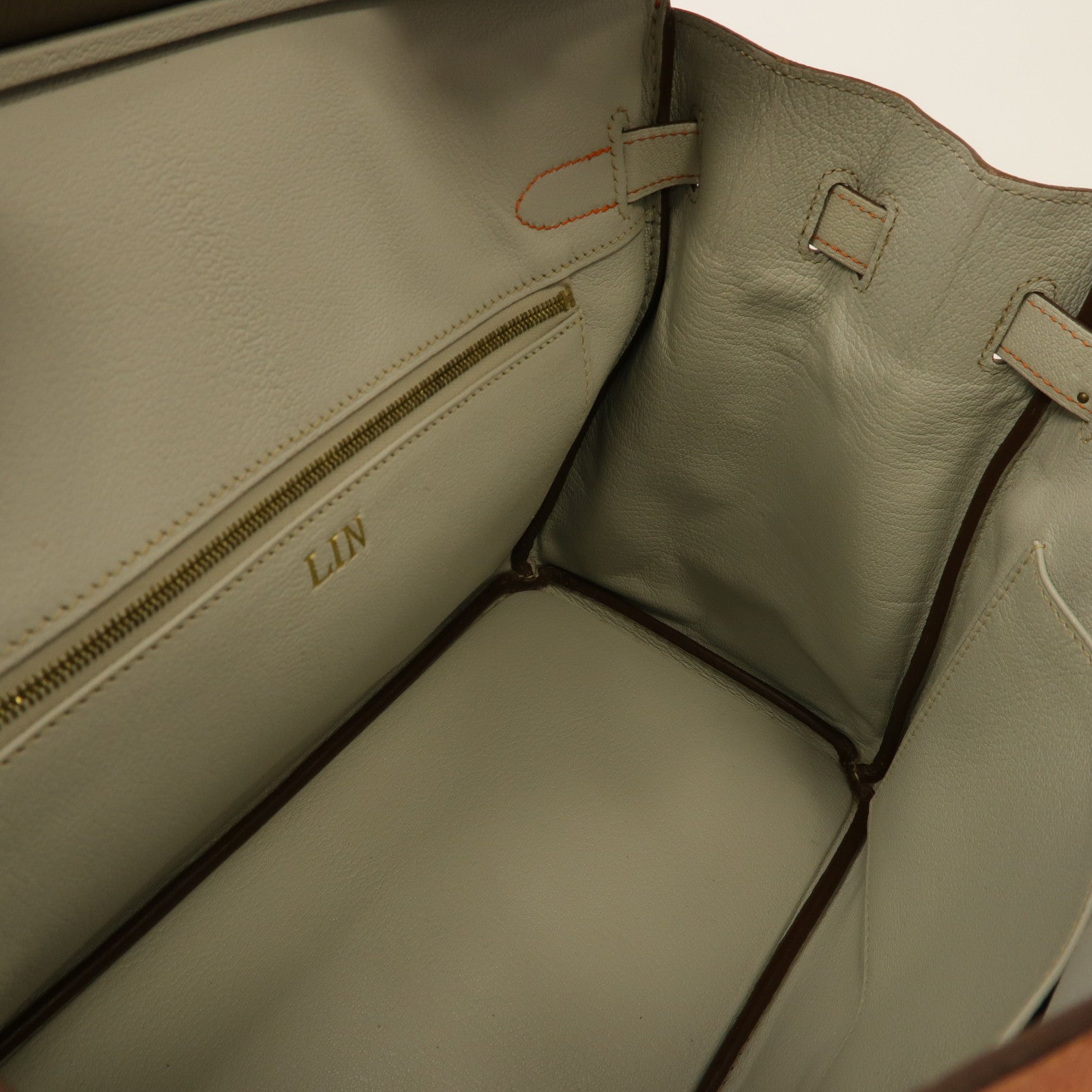 HERMES Chevre皮革Birkin 30金扣手挽袋大象灰色
