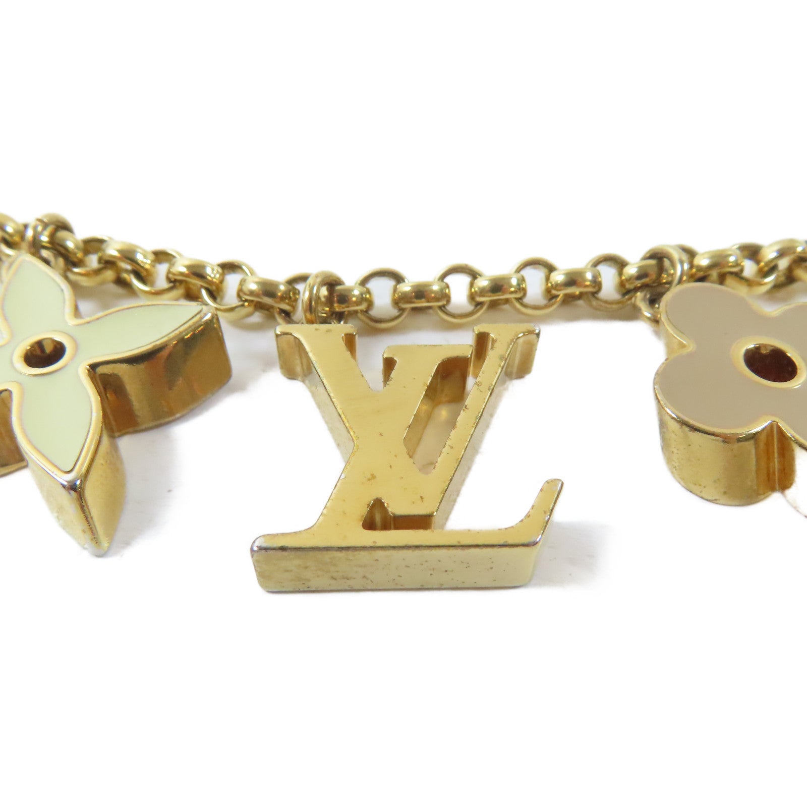 LOUIS VUITTON 金屬Fleur-de-Monogram Charm掛飾金色