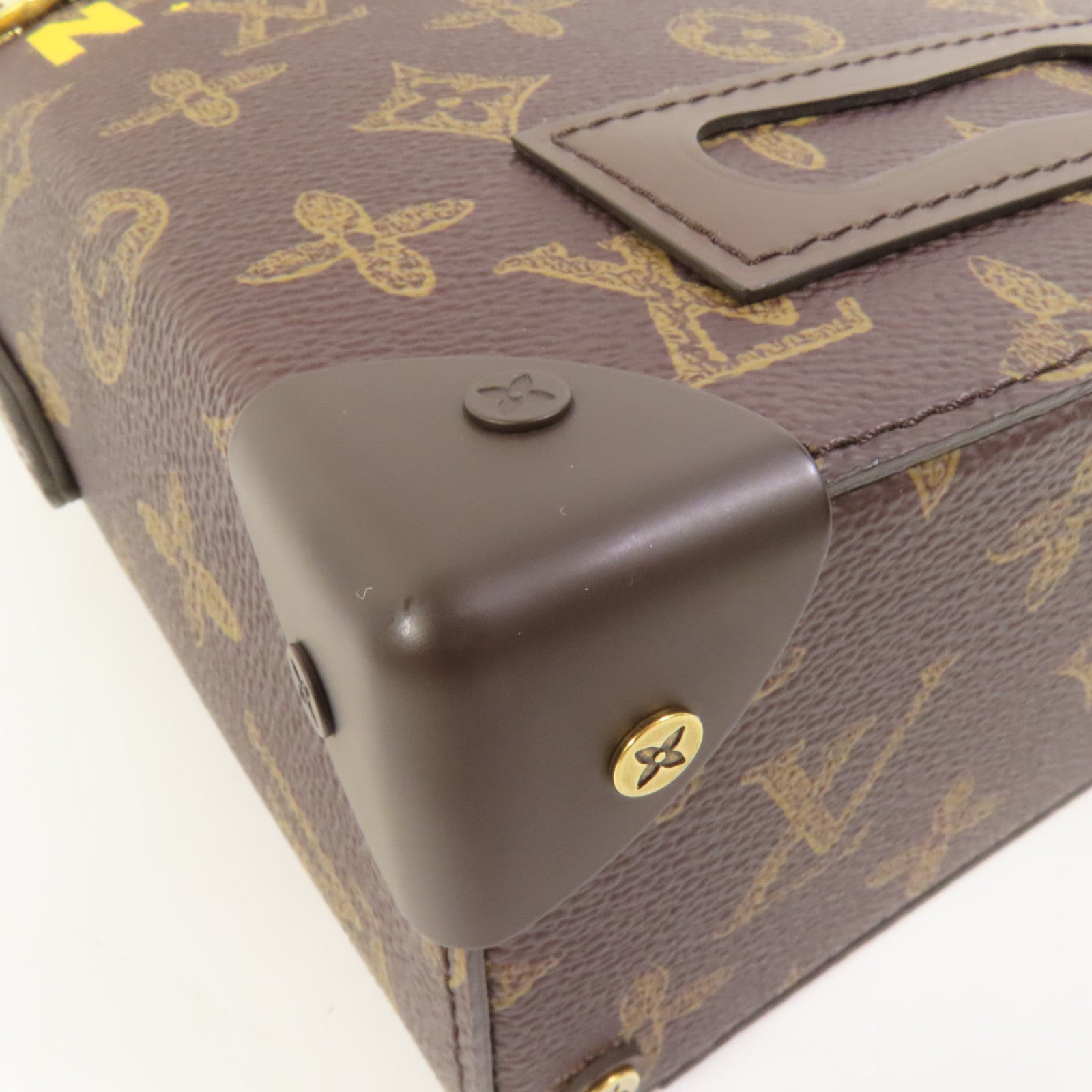 LOUIS VUITTON Monogram Vertical Box Trunk金扣手挽肩背兩用袋