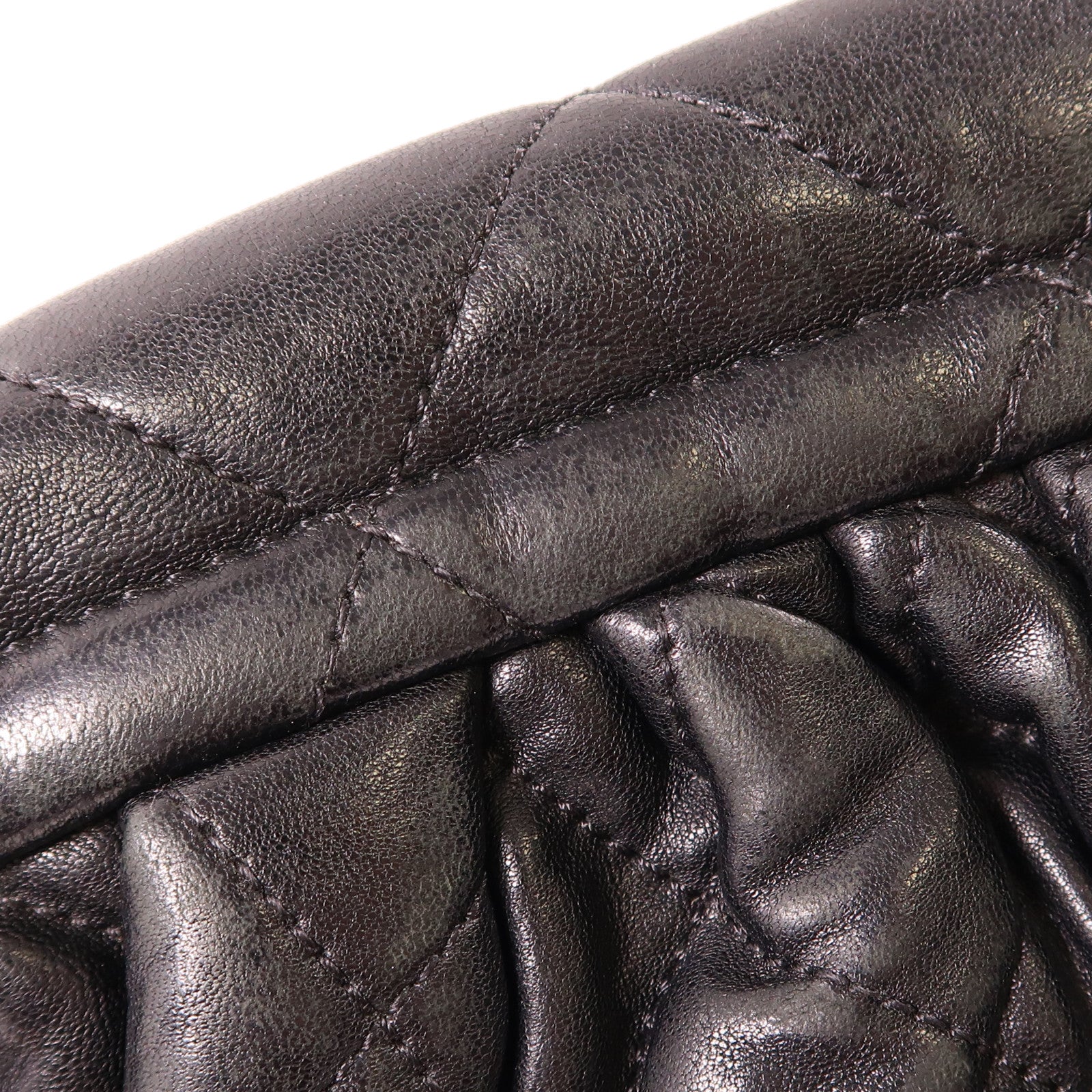 CHANEL 羊皮皮革Chain Shoulder銀扣鏈帶肩背袋