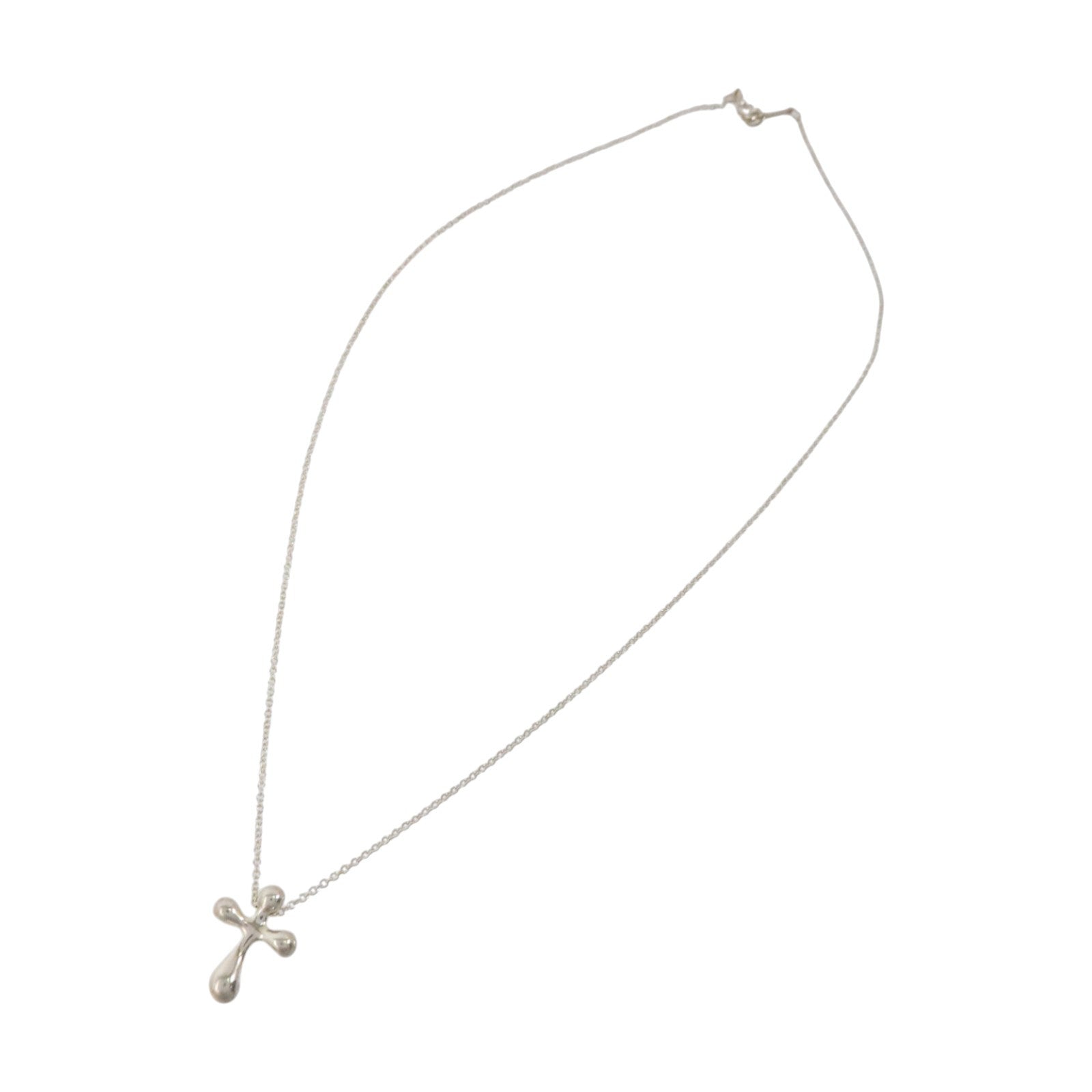 TIFFANY＆CO 925純銀Elsa Peretti Cross Necklace項鏈