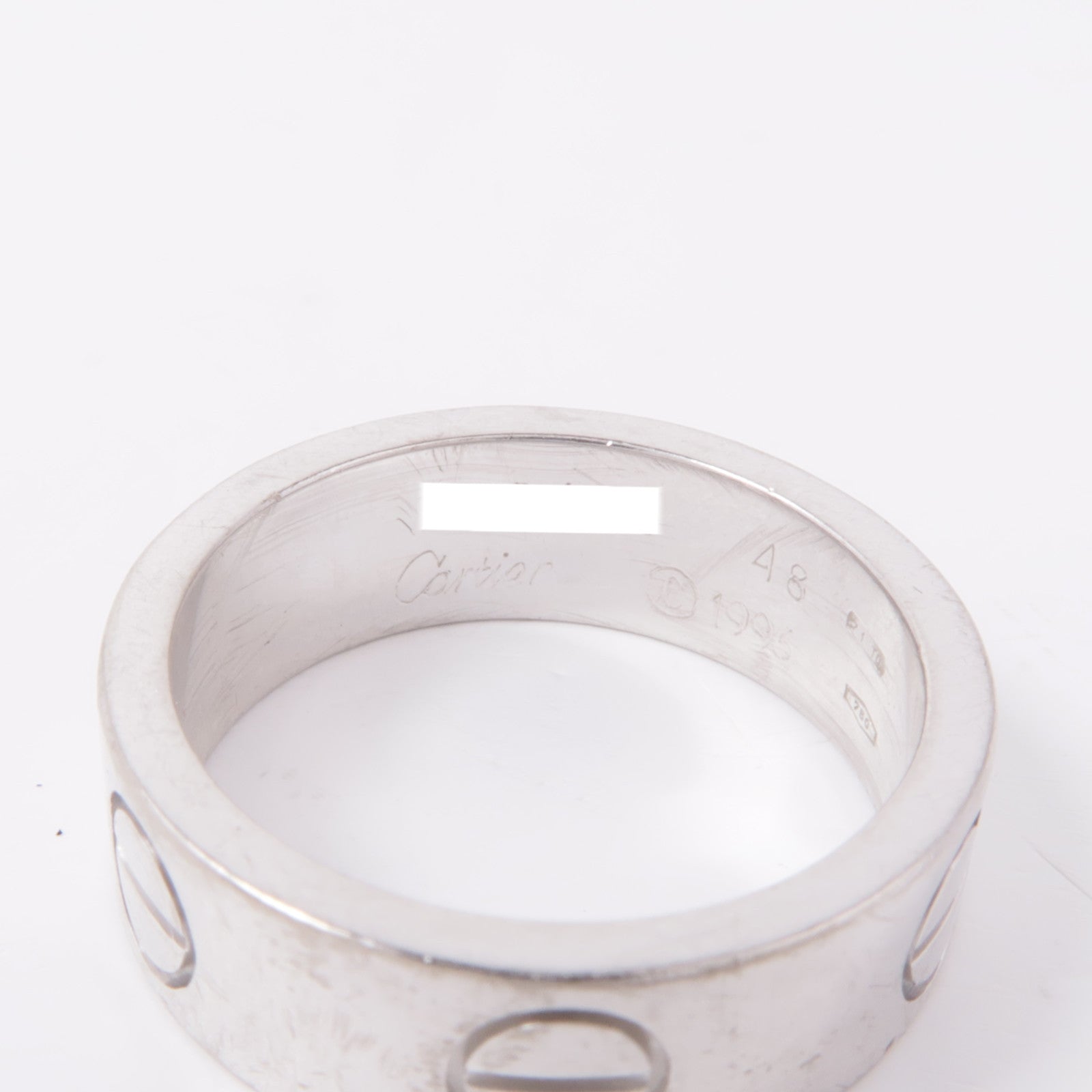 CARTIER 18K白金Love Ring戒指Cartier#48/US#4.25