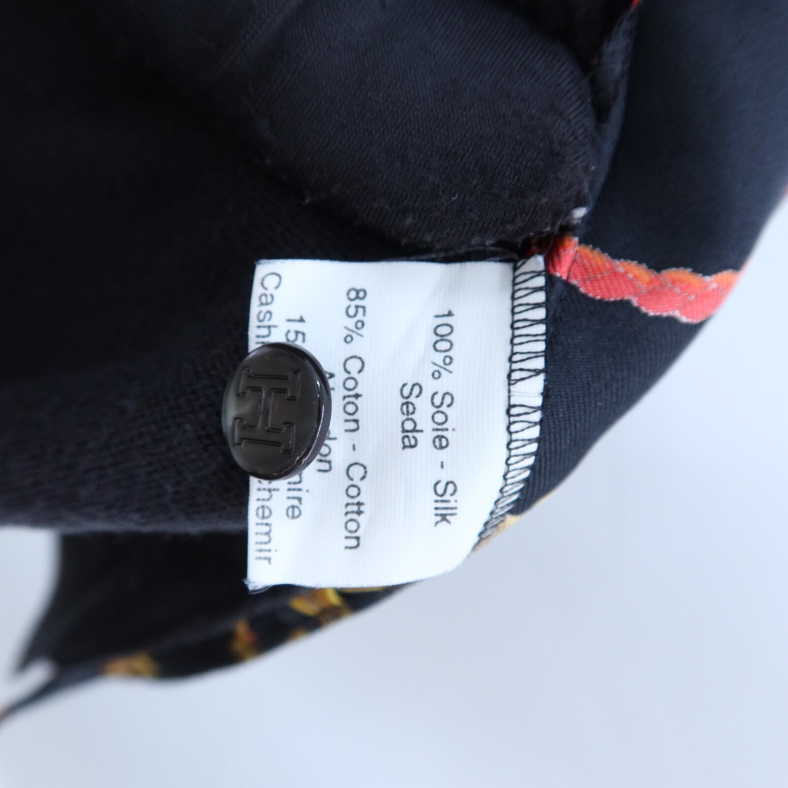 HERMES Silk/Cotton/Cashmere Les Cles Long-sleeve Top上衣