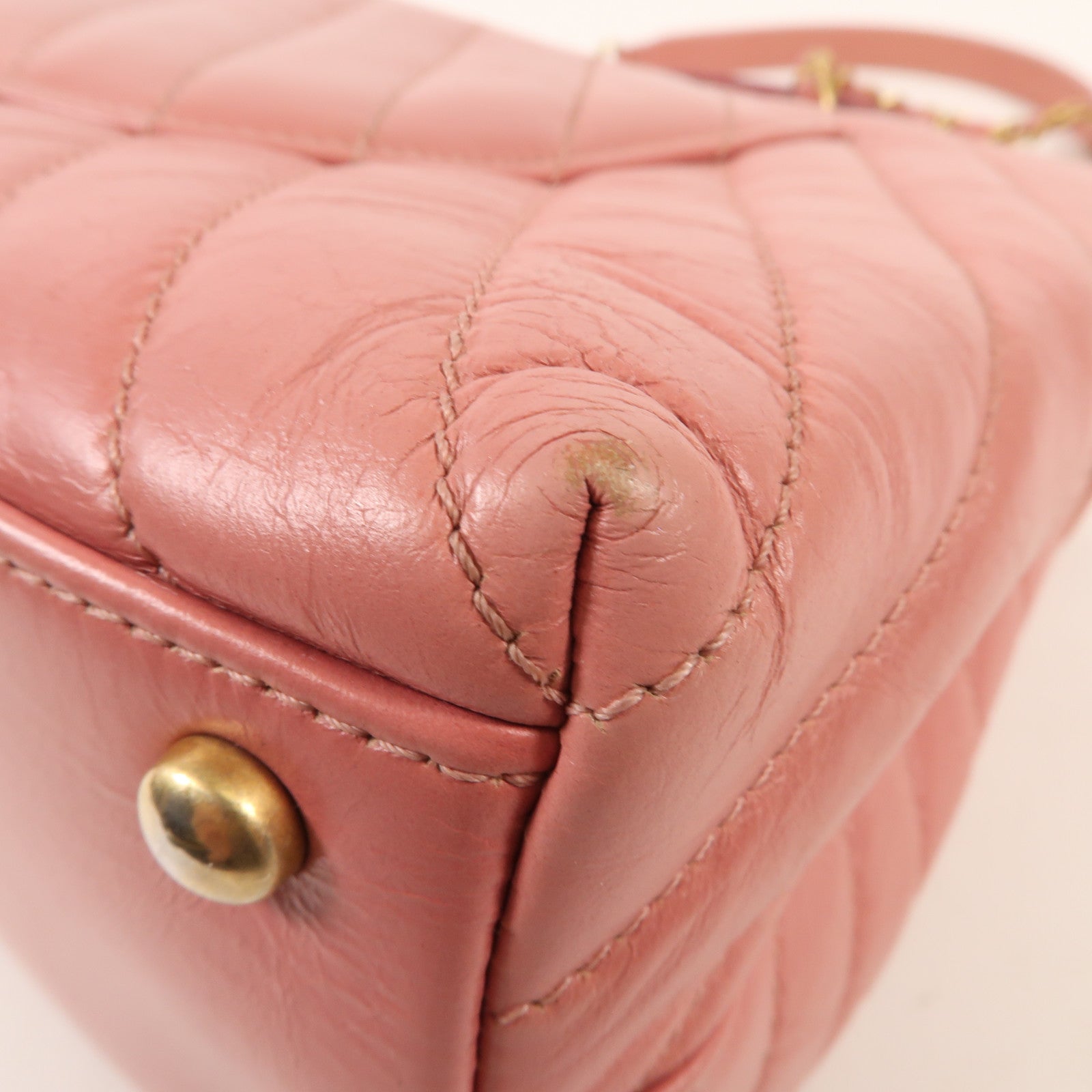 CHANEL 牛皮/蜥蝪皮革Coco Handle Medium金扣鏈帶手挽肩背兩用袋