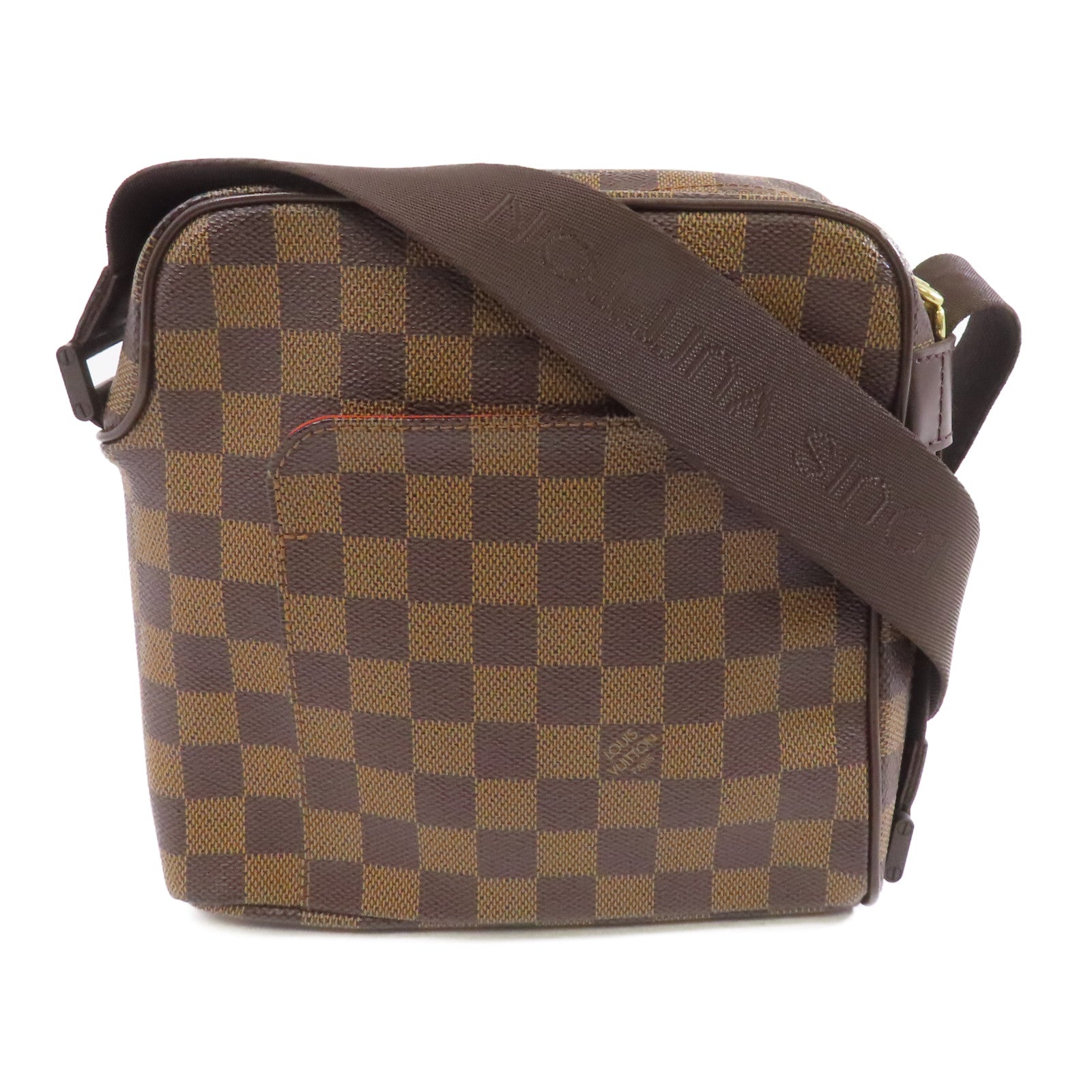 LOUIS VUITTON Damier Olav PM金扣肩背袋啡色