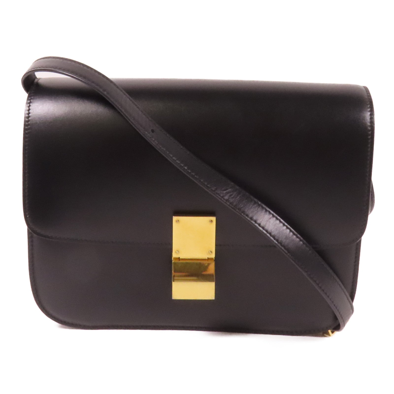 CELINE 牛皮皮革Classic Box金扣肩背袋