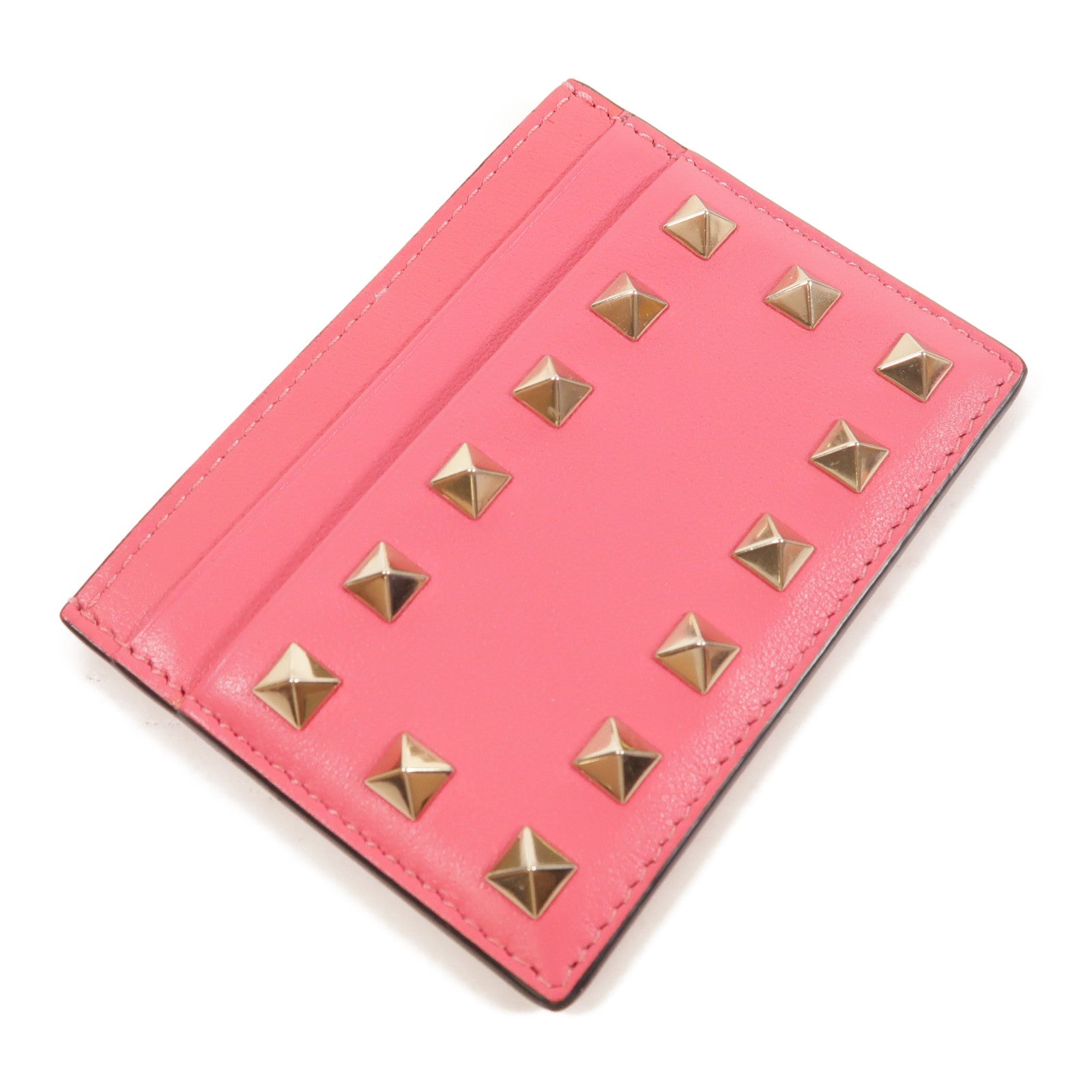 Valentino 牛皮皮革Card Case金扣卡片套