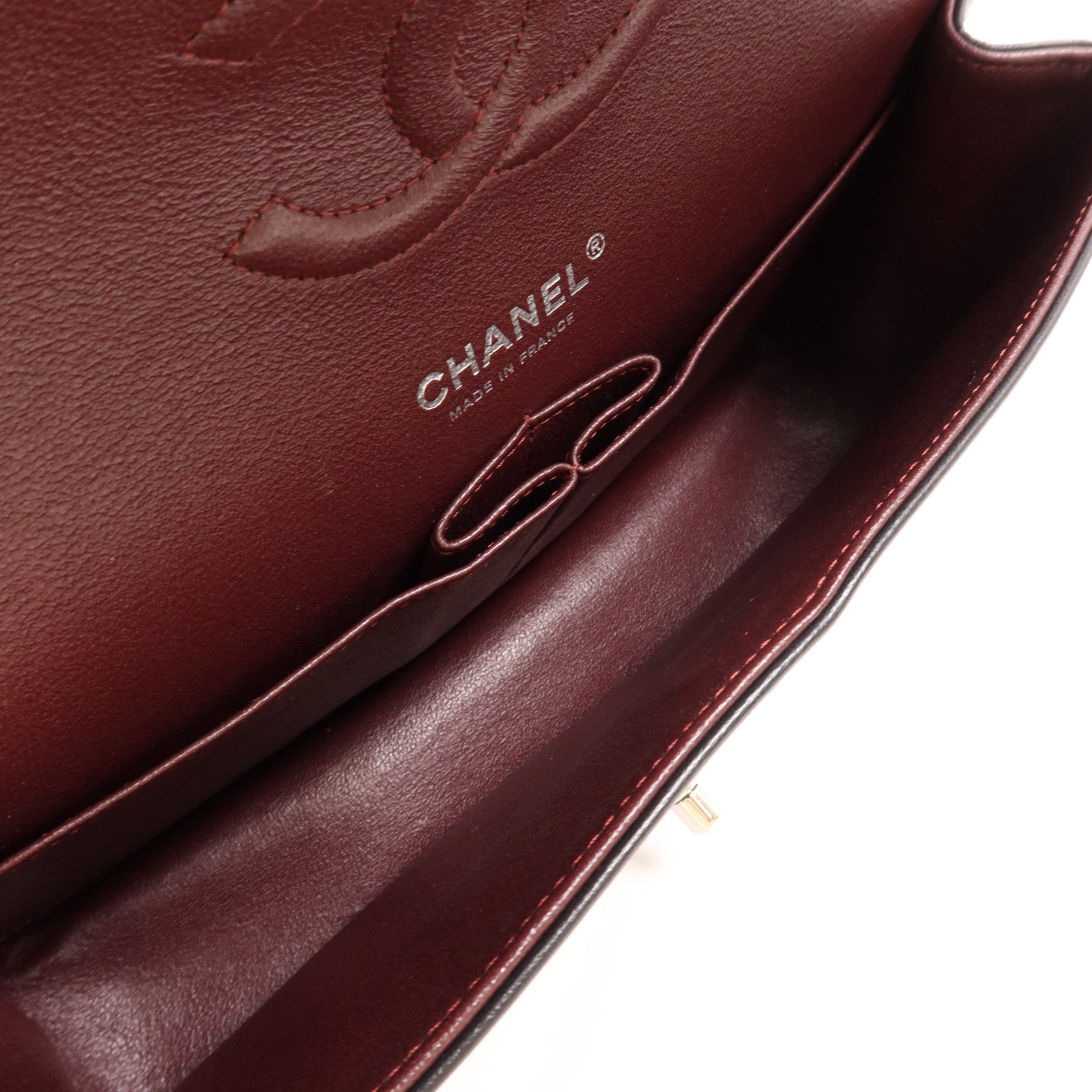CHANEL 羊皮皮革Classic 25銀扣鏈帶肩背袋