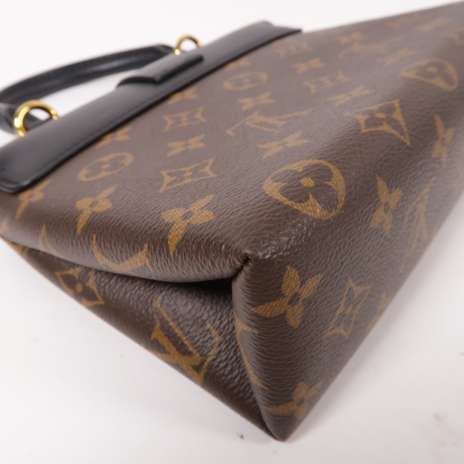 LOUIS VUITTON Monogram/牛皮皮革LockyBB金扣手挽肩背兩用袋黑色