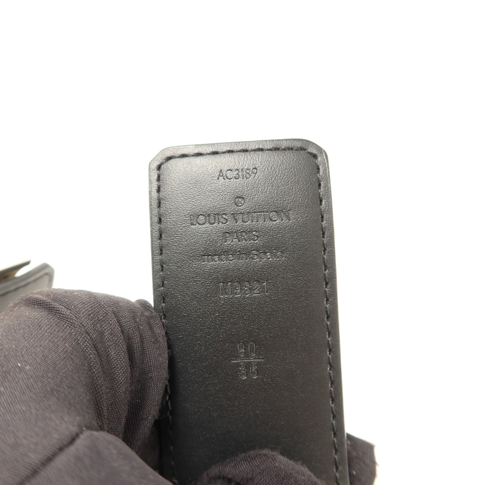 LOUIS VUITTON Monogram Belt銀扣皮帶