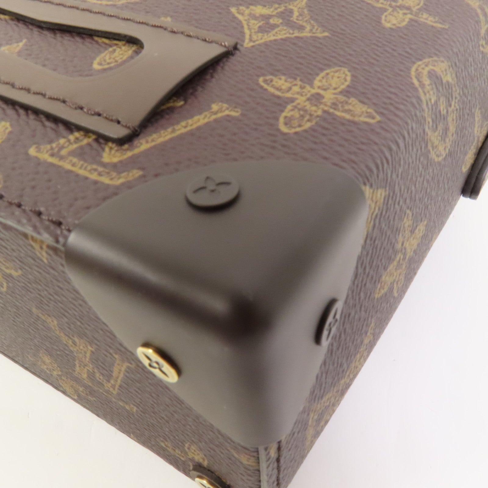 LOUIS VUITTON Monogram Vertical Box Trunk金扣手挽肩背兩用袋