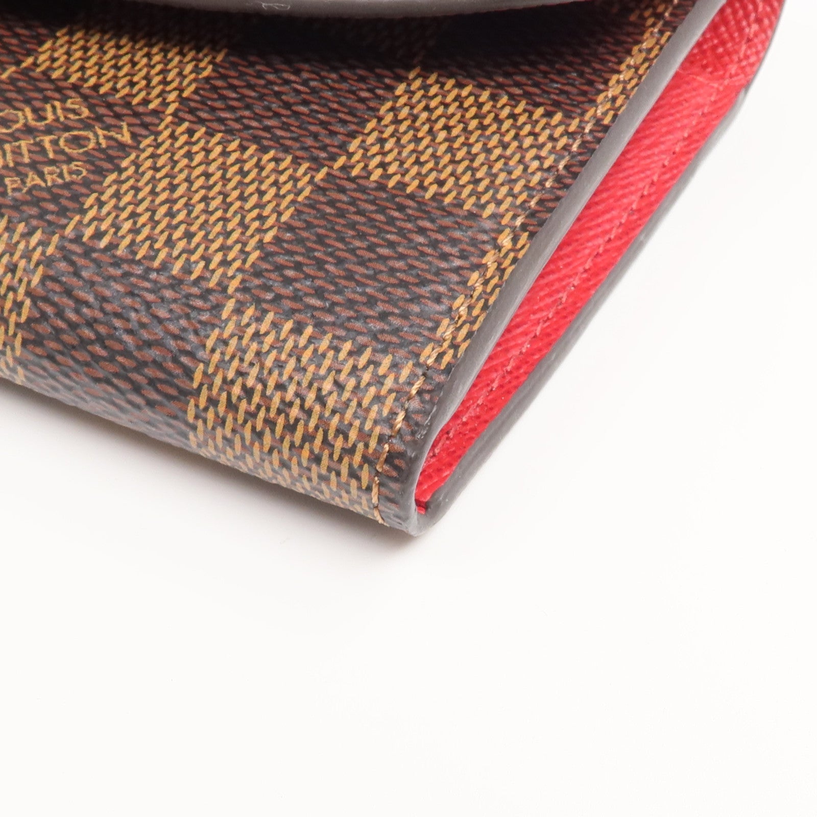 LOUIS VUITTON Damier Portefeuille Emilie Long Wallet金扣長錢包