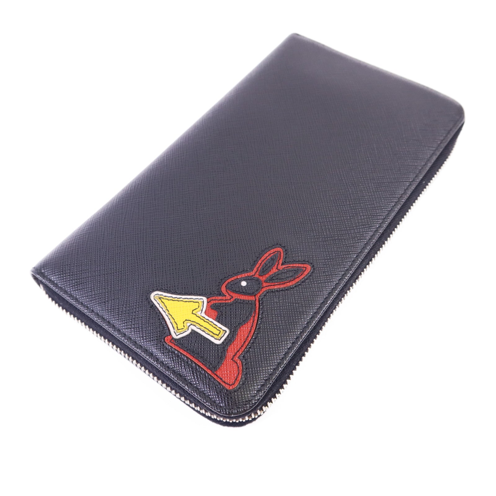 PRADA 【激減優惠】牛皮皮革Long Zip Wallet銀扣長錢包