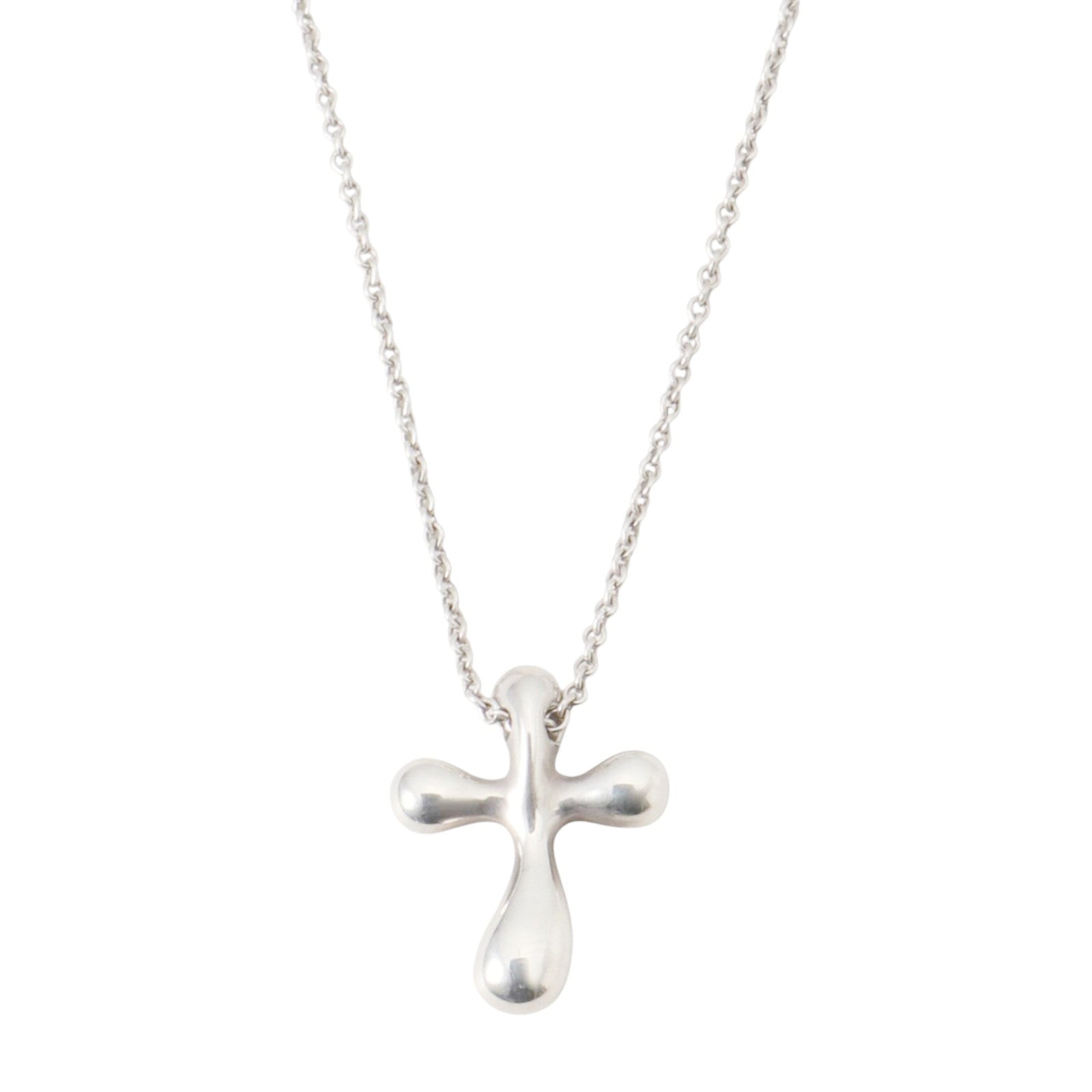 TIFFANY＆CO 925純銀Elsa Peretti Cross Necklace項鏈