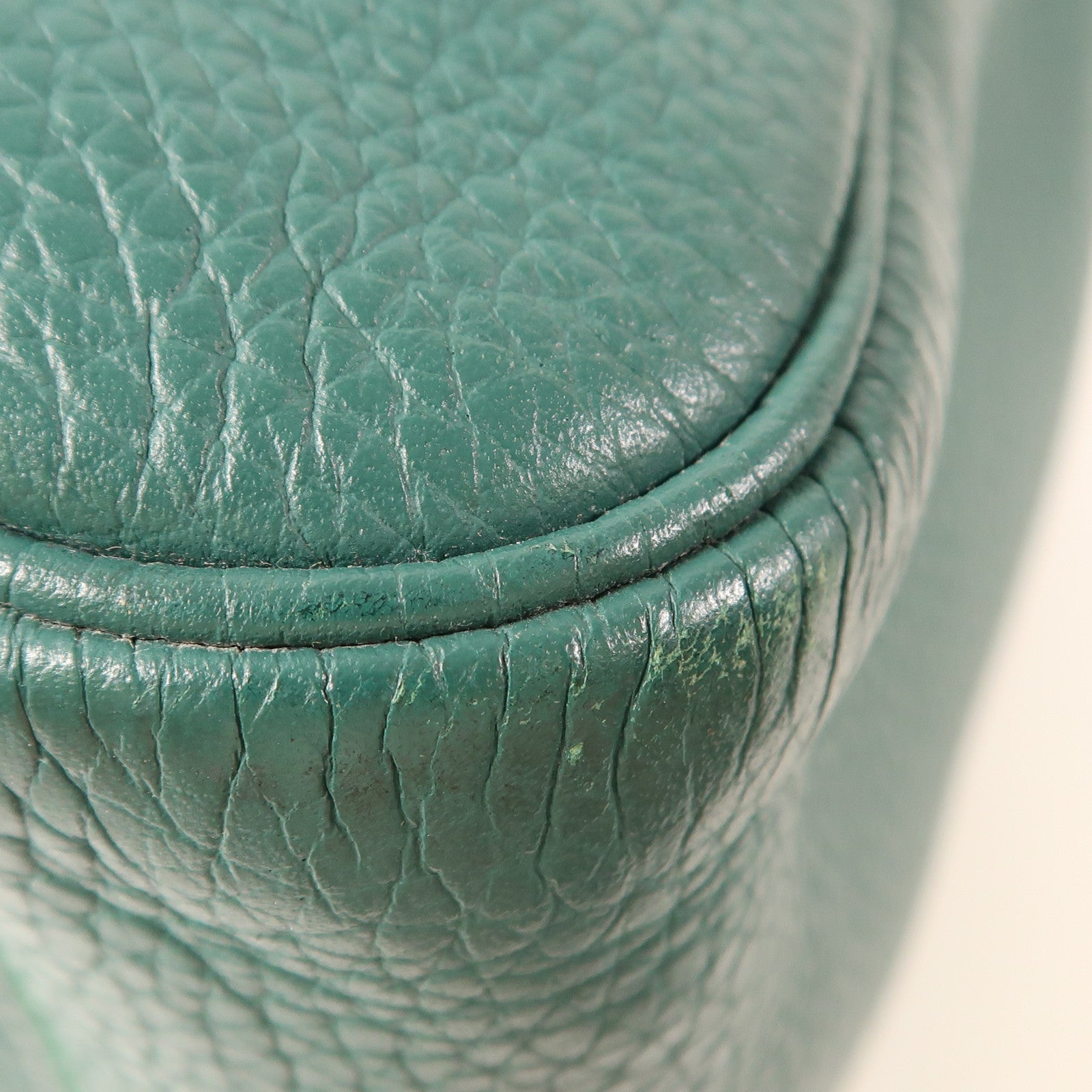 HERMES Clemence皮革Lindy 34銀扣手挽肩背兩用袋Menthe