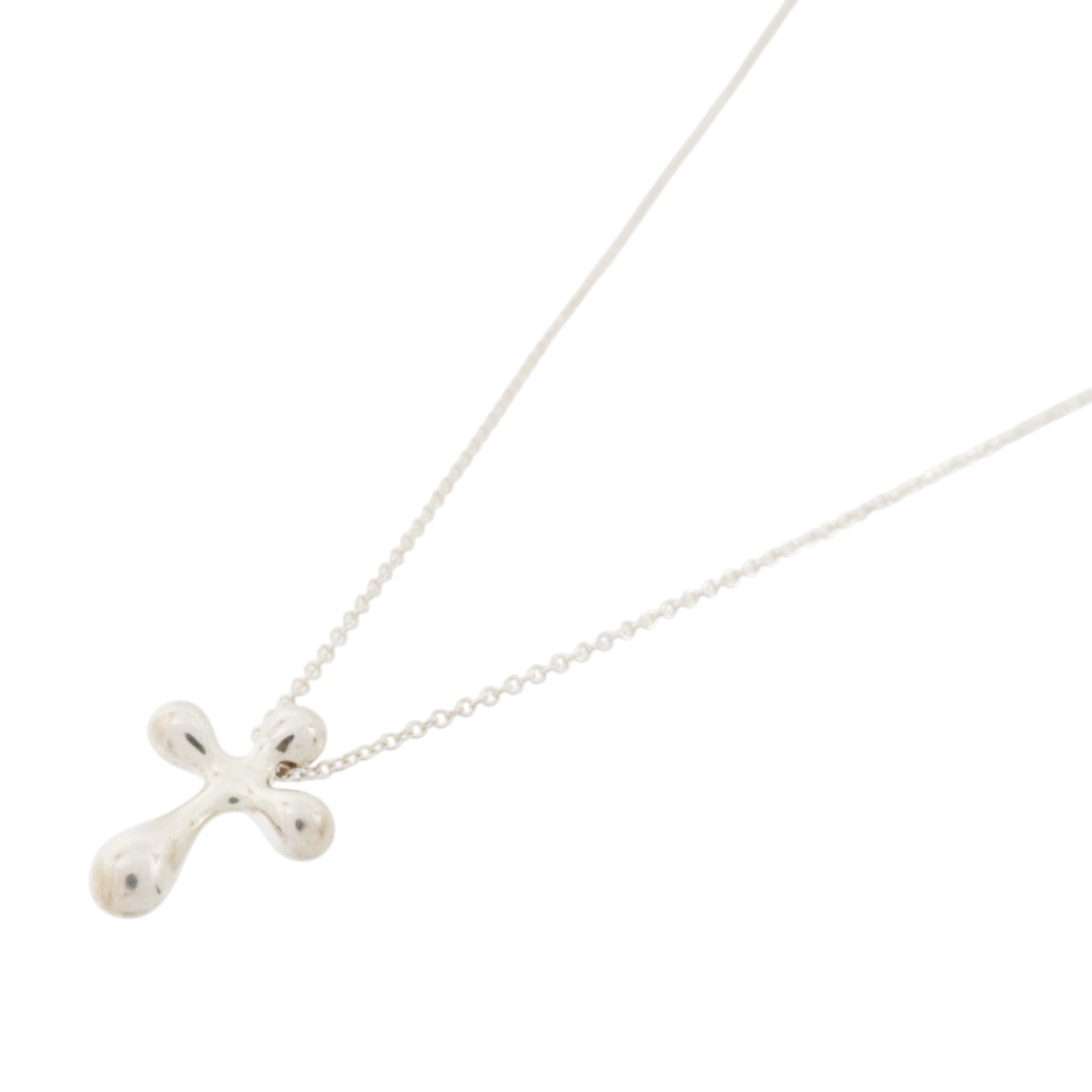 TIFFANY＆CO 925純銀Elsa Peretti Cross Necklace項鏈