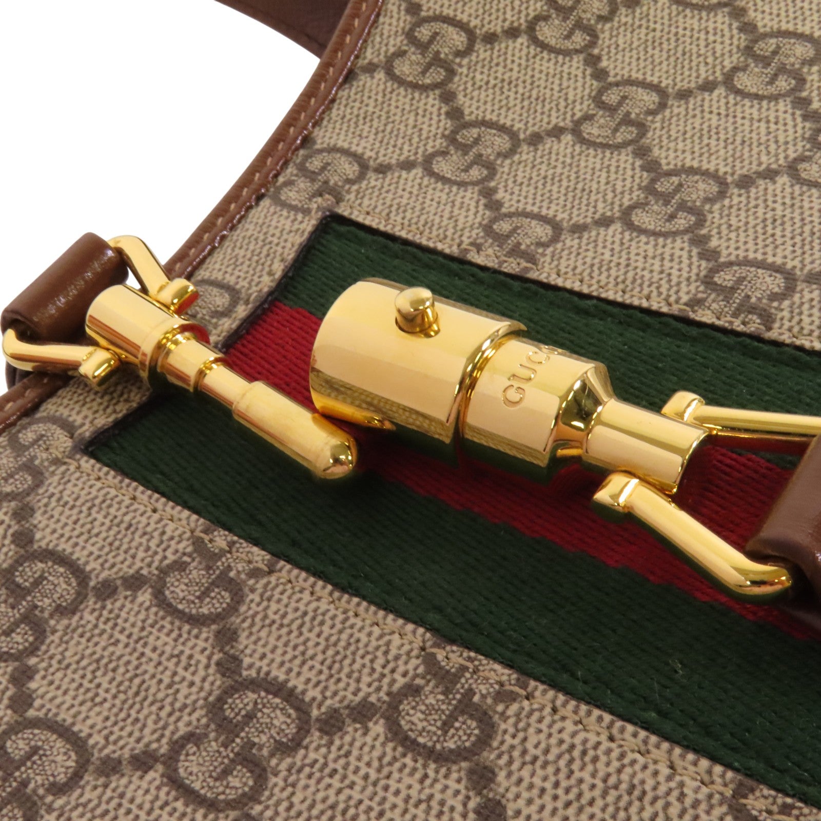 GUCCI 塗層帆布Jackie 1961 Medium金扣手挽肩背兩用袋