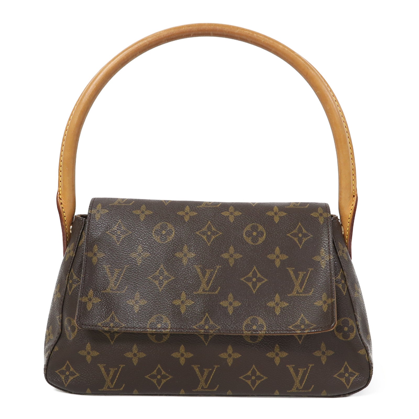 LOUIS VUITTON Monogram Looping金扣肩背袋啡色