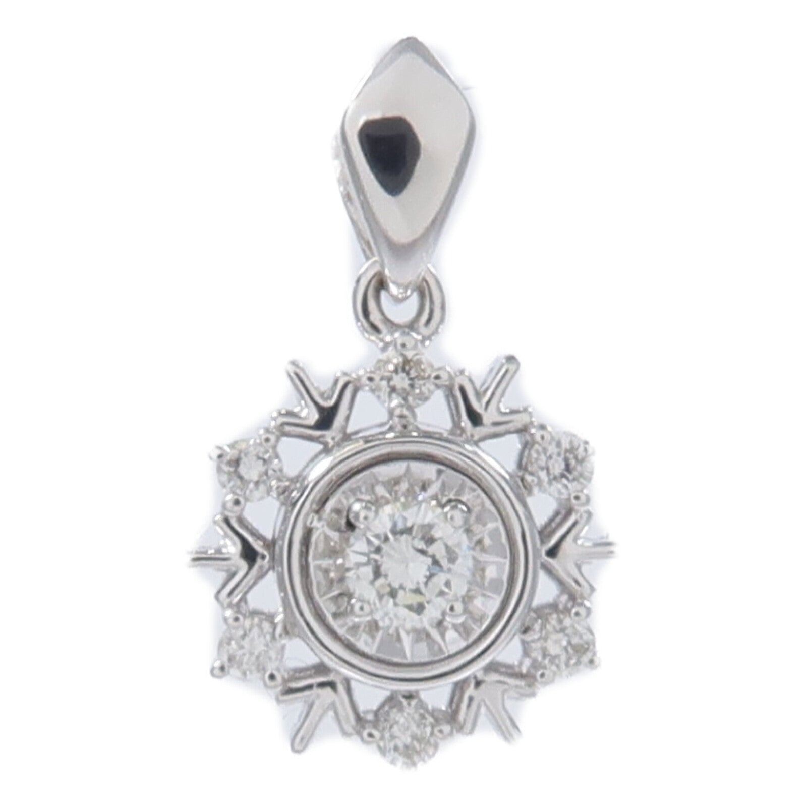 JEWELRY 18K白金Diamond Pendant Top鑽石吊墜