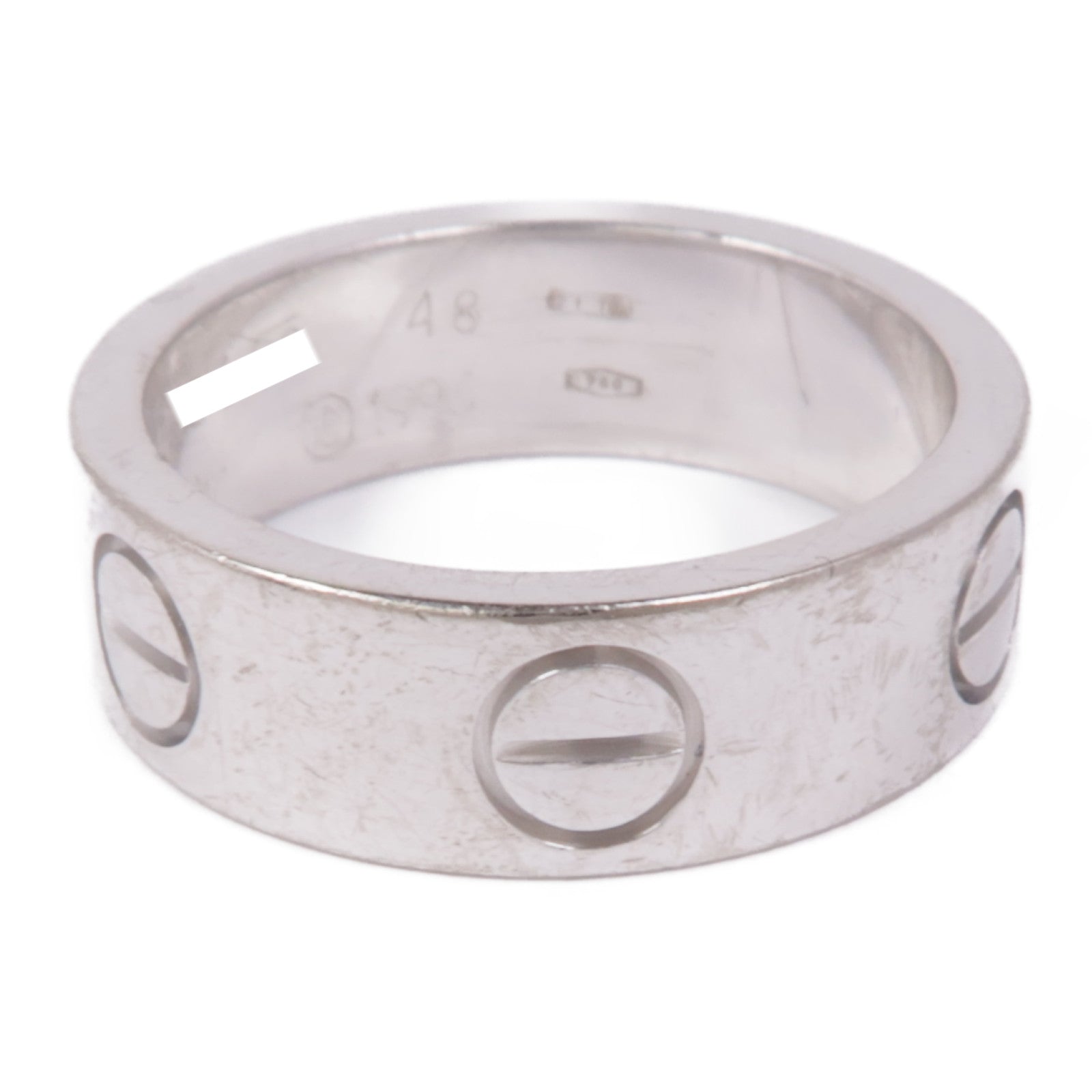 CARTIER 18K白金Love Ring戒指Cartier#48/US#4.25