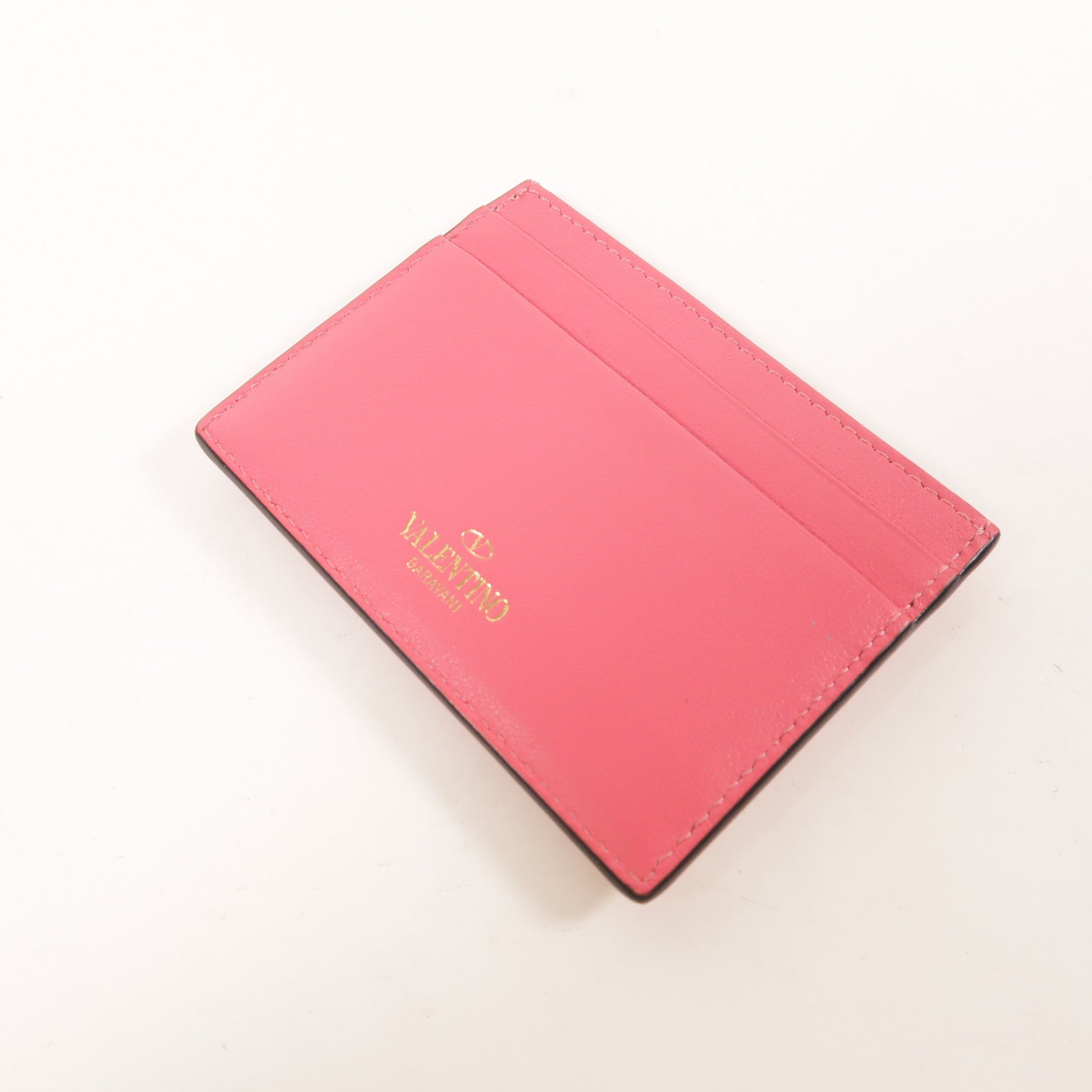 Valentino 牛皮皮革Card Case金扣卡片套