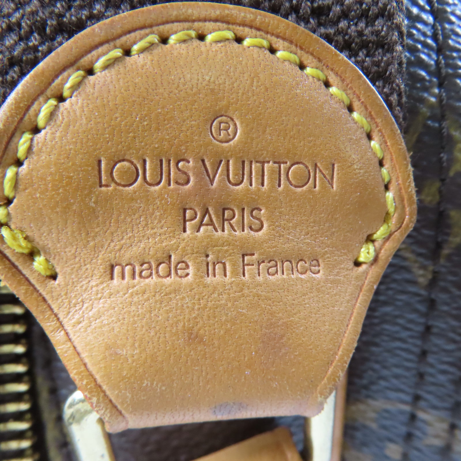 LOUIS VUITTON Monogram Reporter PM金扣肩背袋棕色