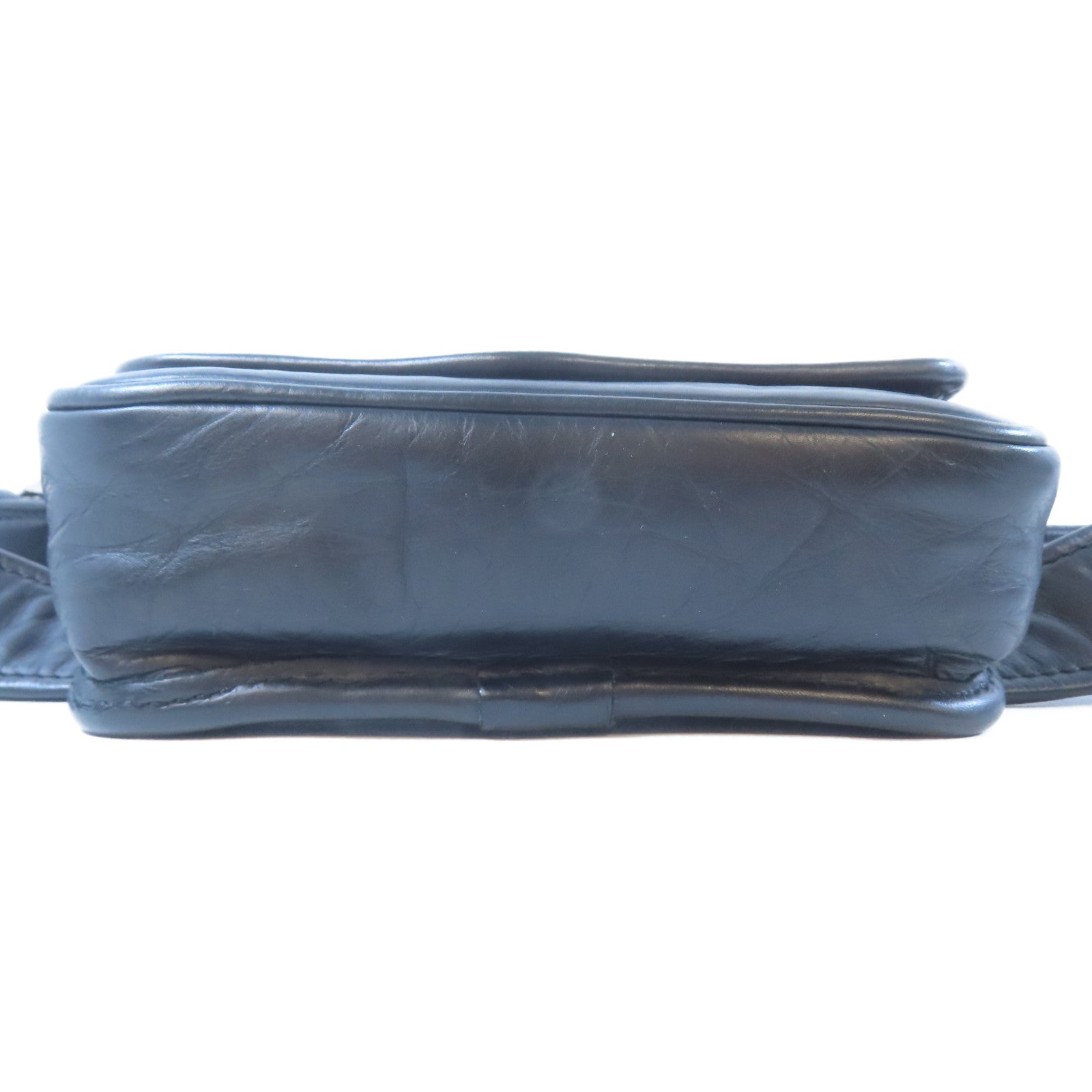 CHANEL 【激減優惠】菱格牛皮皮革Waist Bag銀扣腰包黑色