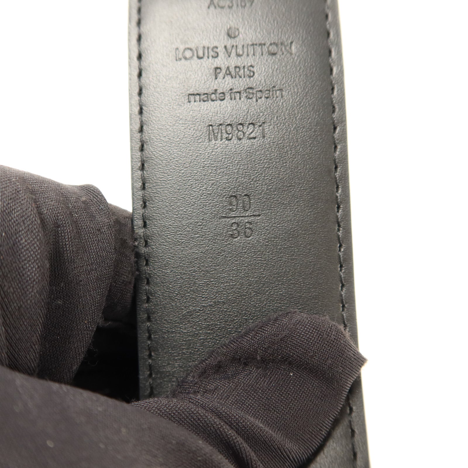LOUIS VUITTON Monogram Belt銀扣皮帶