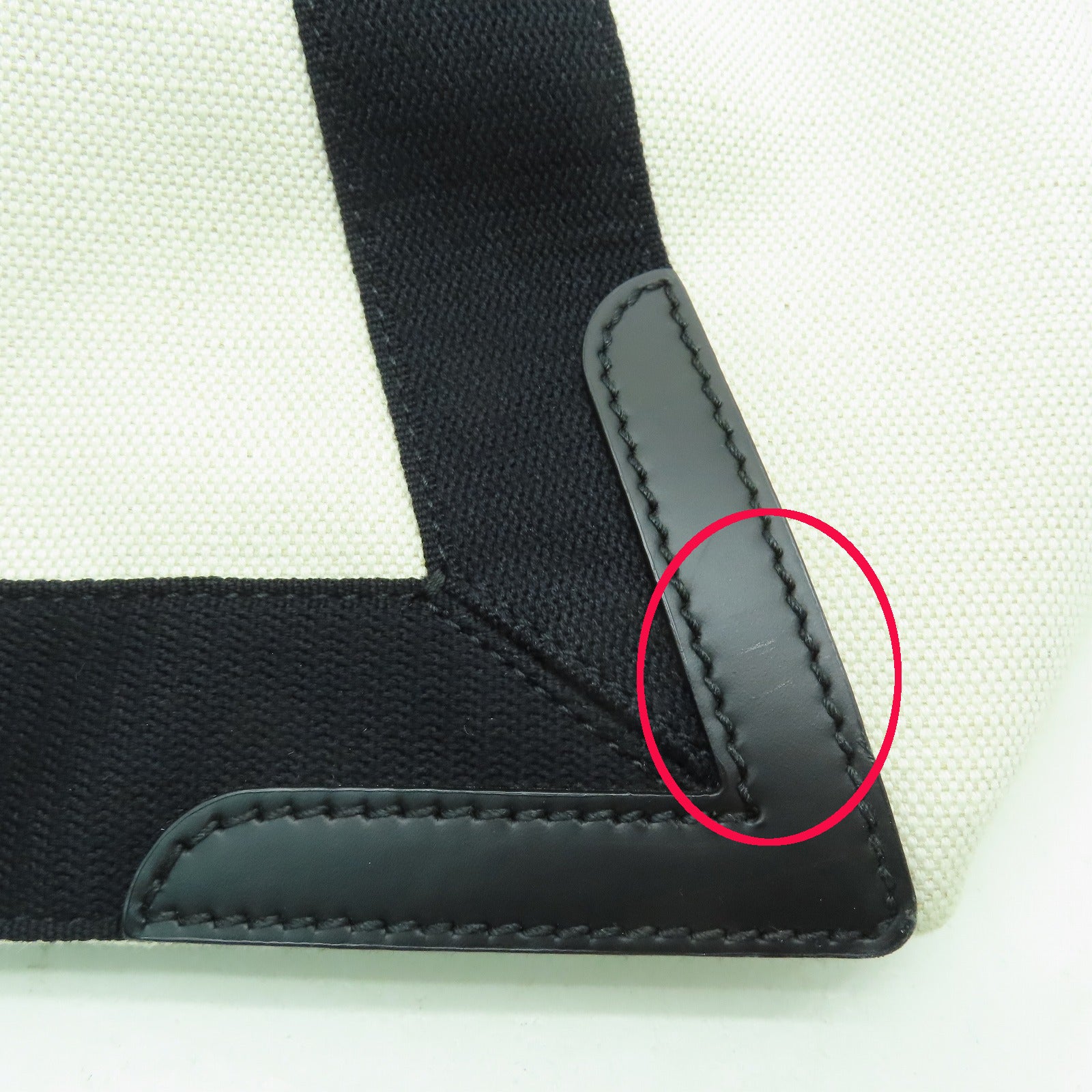 BALENCIAGA 【激減優惠】帆布Tote Bag銀扣手挽袋白色/黑色