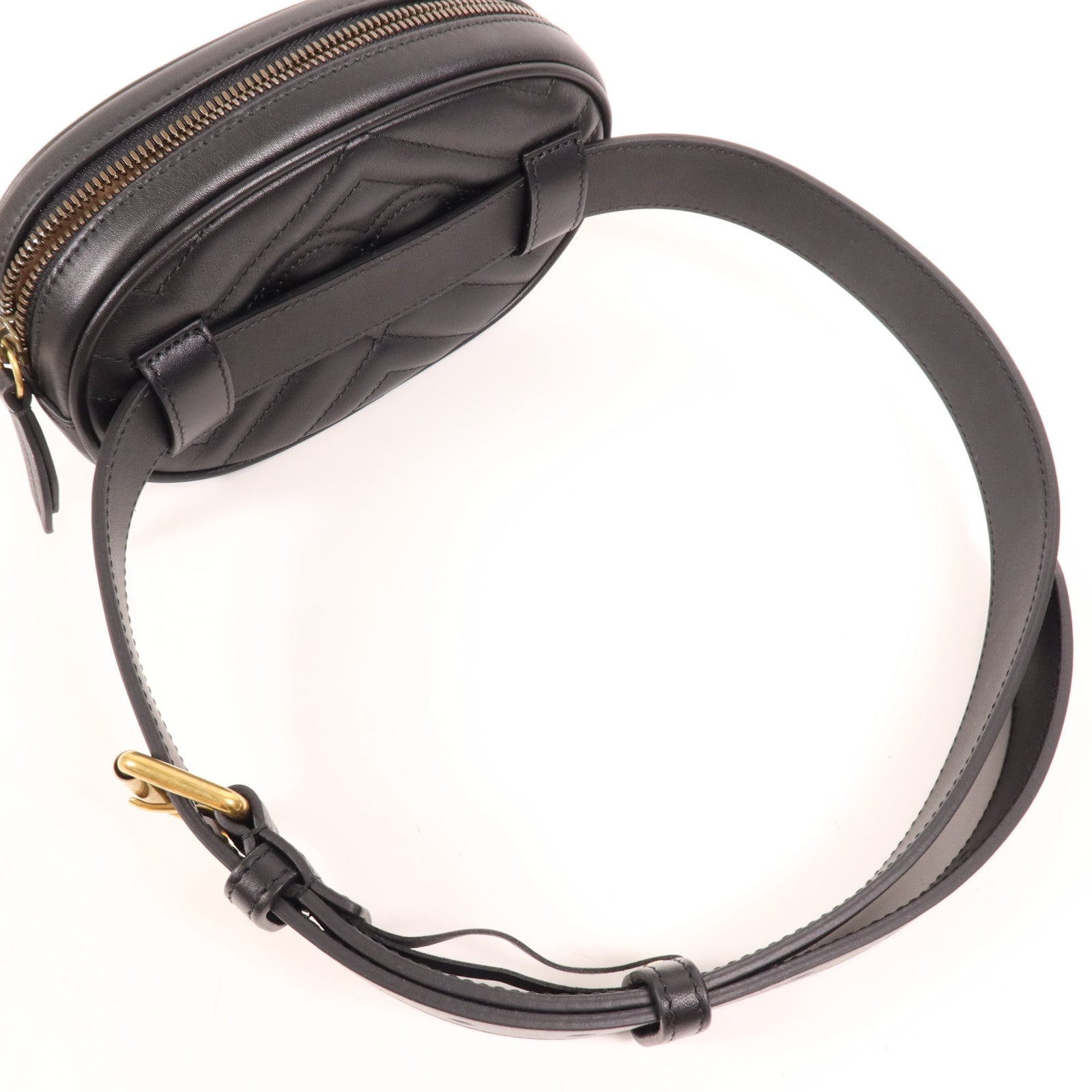 GUCCI 【激減優惠】牛皮皮革GG Marmont Waist金扣腰包