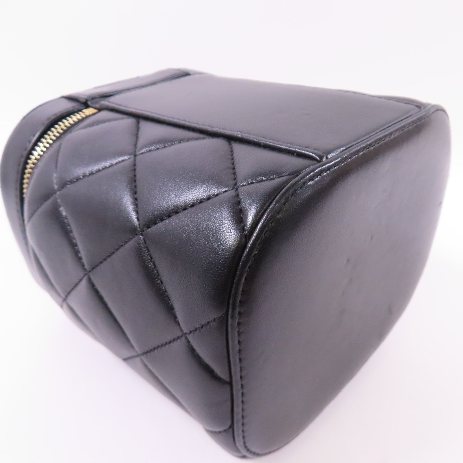 CHANEL CC GHW Trendy CC Vanity Case 2 Way Shoulder Bag Lambskin Leather Black