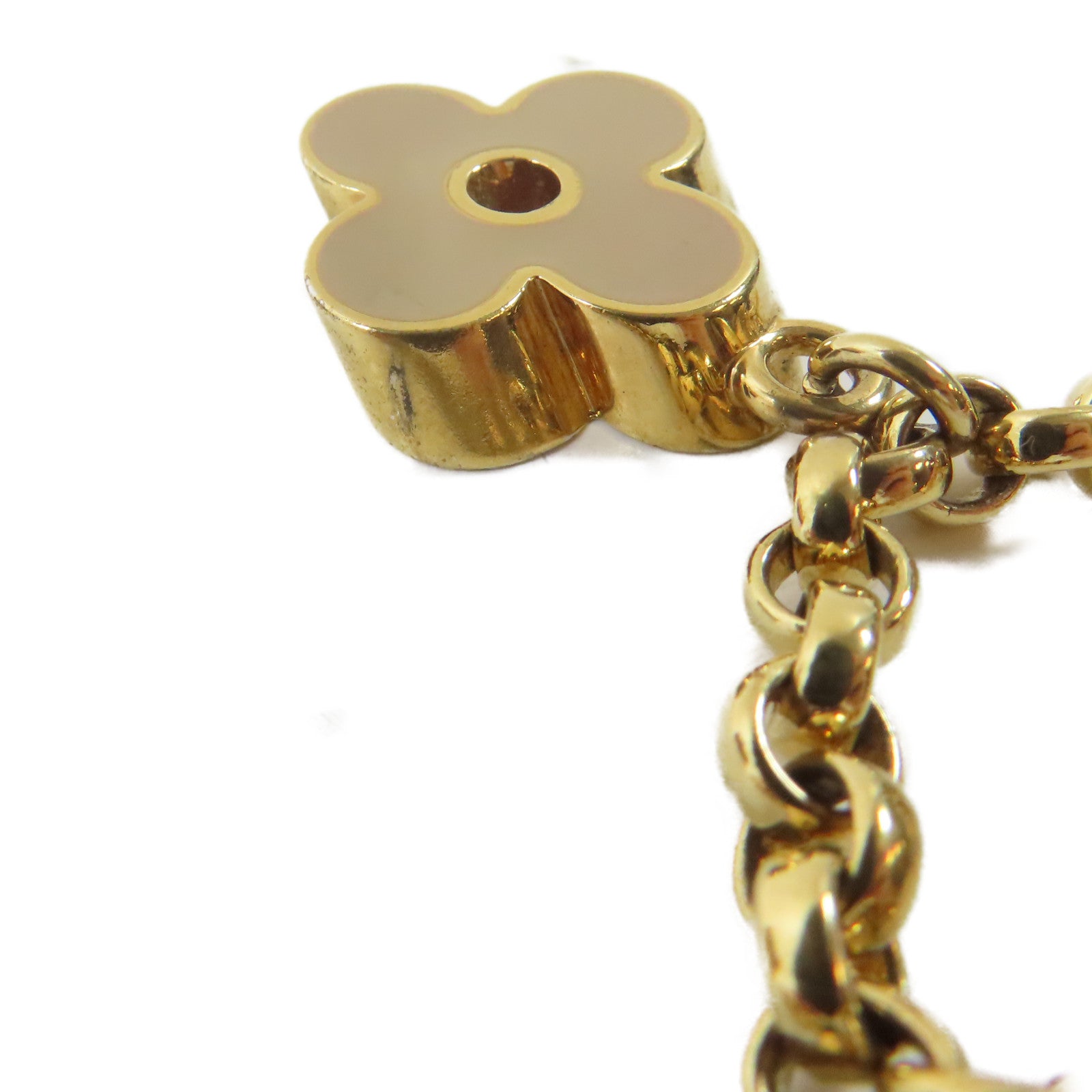 LOUIS VUITTON 金屬Fleur-de-Monogram Charm掛飾金色