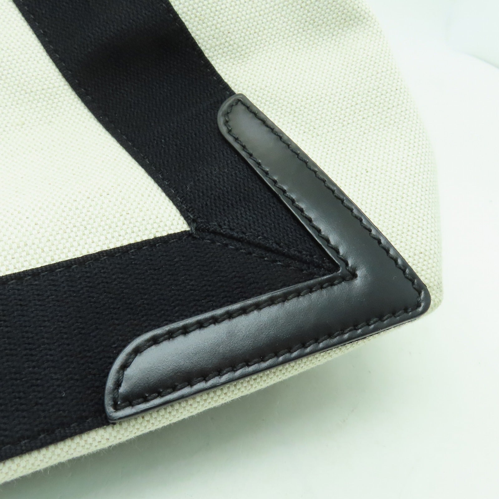 BALENCIAGA 【激減優惠】帆布Tote Bag銀扣手挽袋白色/黑色