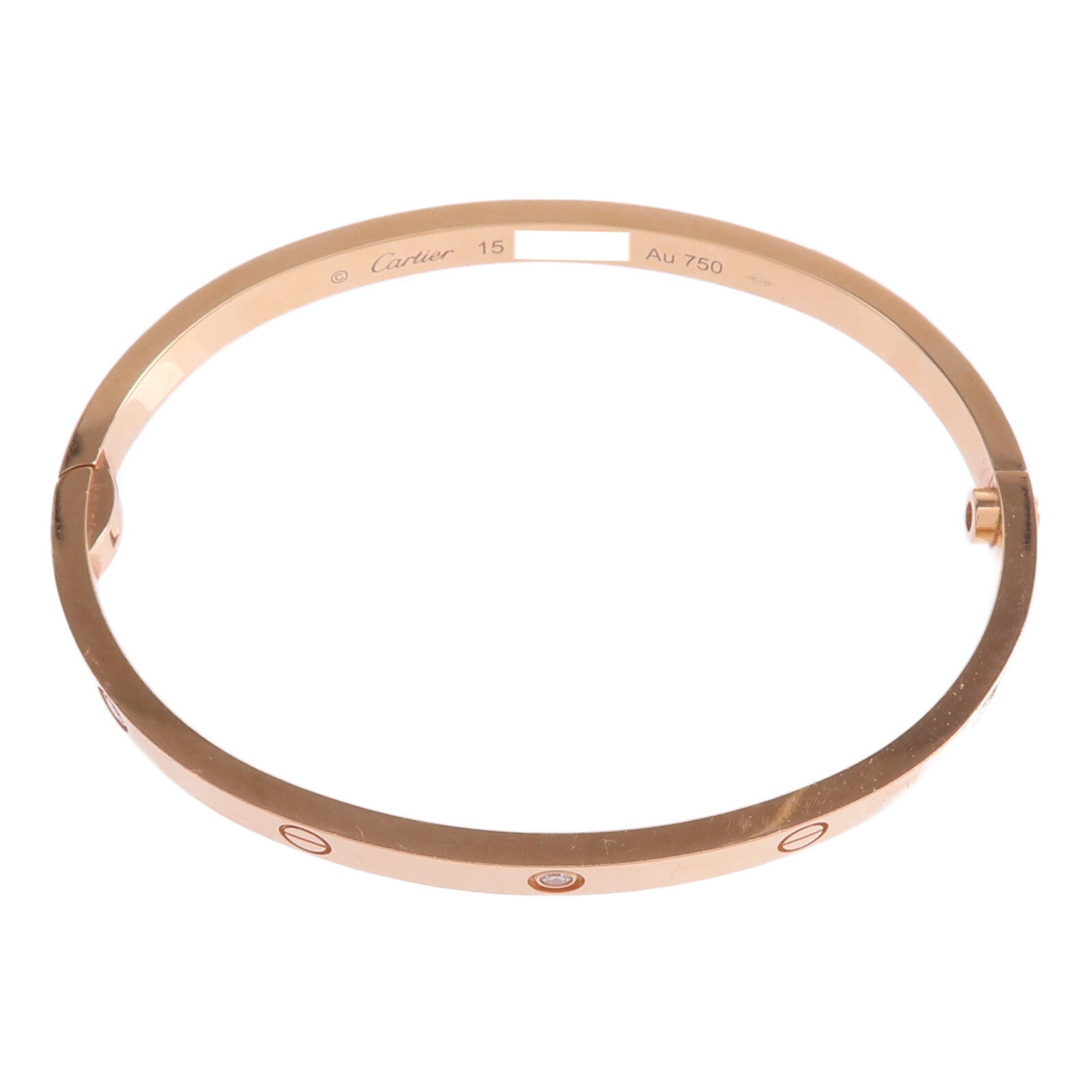 CARTIER 18K玫瑰金Love Bracelet Small Model 6 Diamonds鑽石手鐲Cartier#15