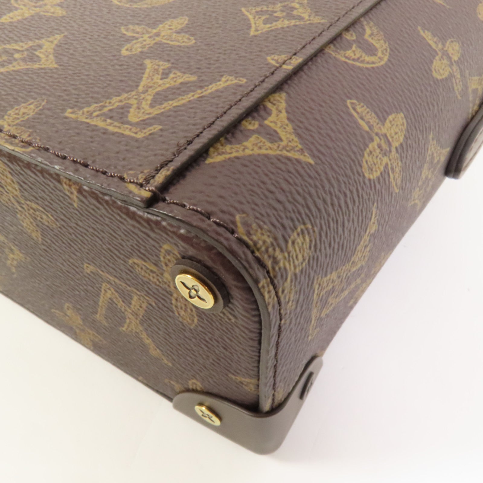 LOUIS VUITTON Monogram Vertical Box Trunk金扣手挽肩背兩用袋
