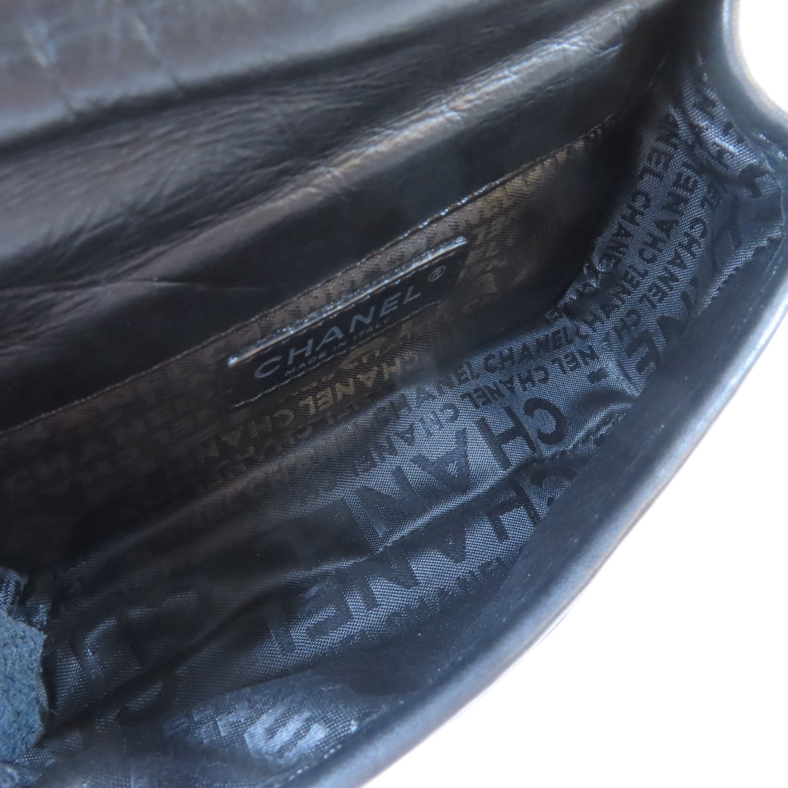 CHANEL 【激減優惠】菱格牛皮皮革Waist Bag銀扣腰包黑色