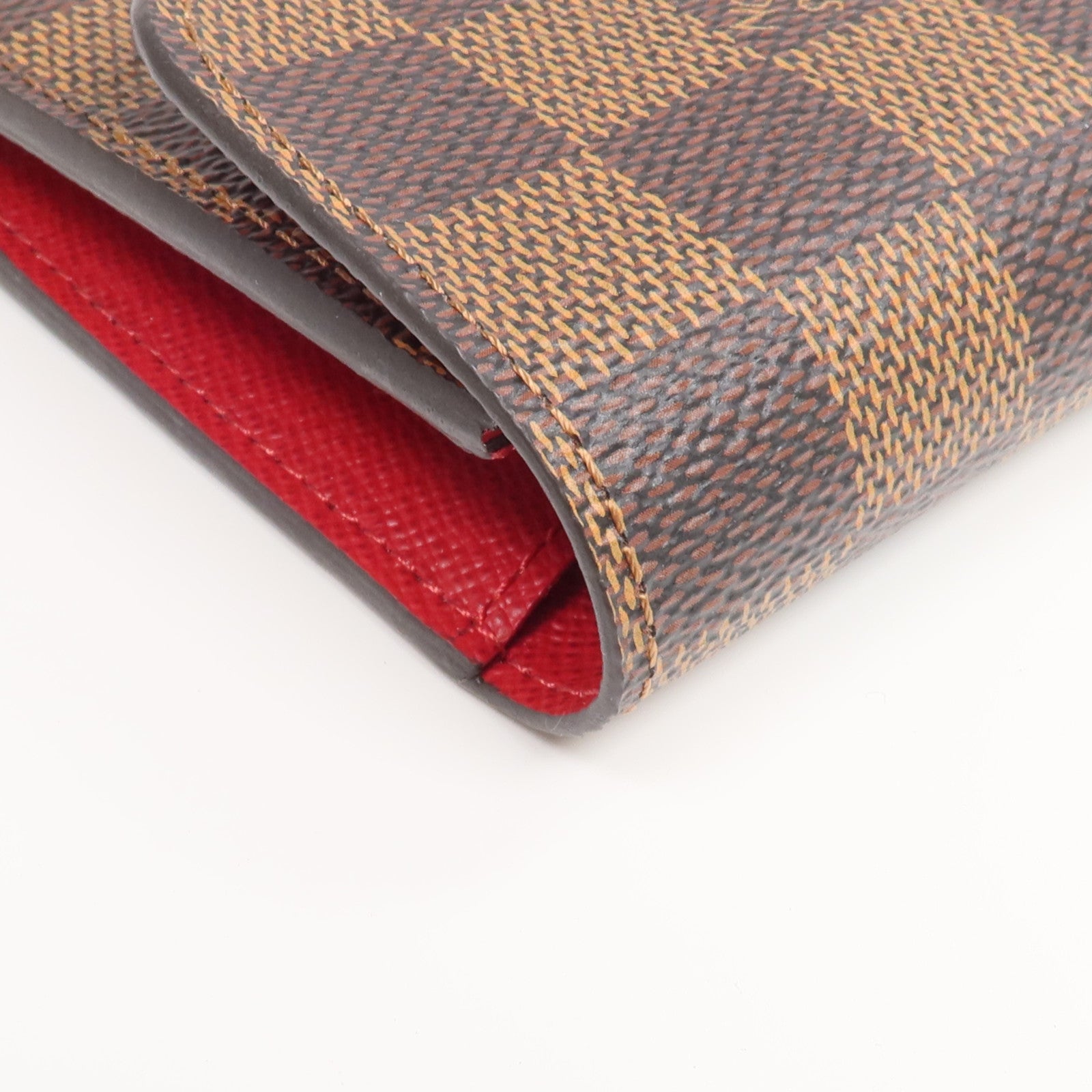 LOUIS VUITTON Damier Portefeuille Emilie Long Wallet金扣長錢包