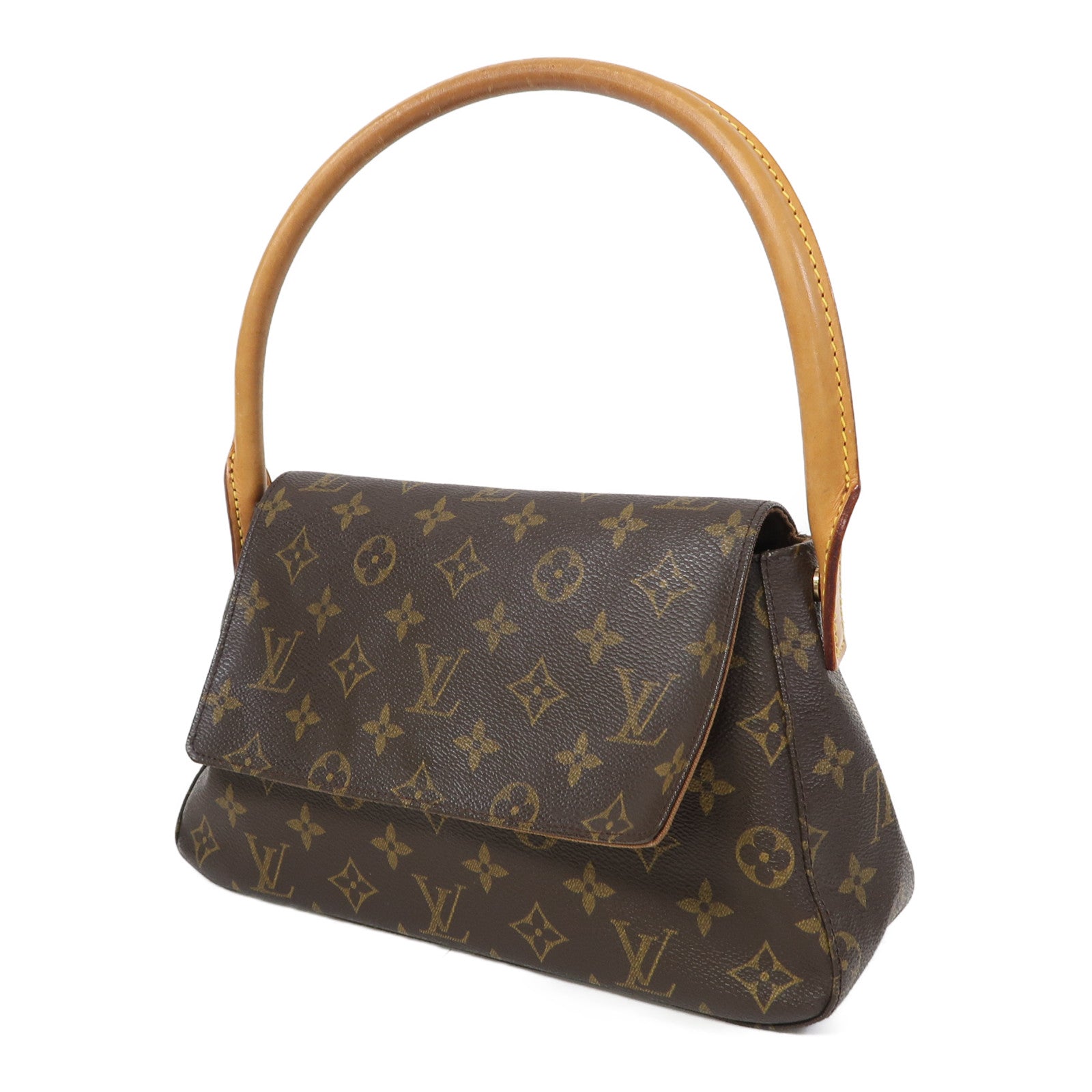 LOUIS VUITTON Monogram Looping金扣肩背袋啡色