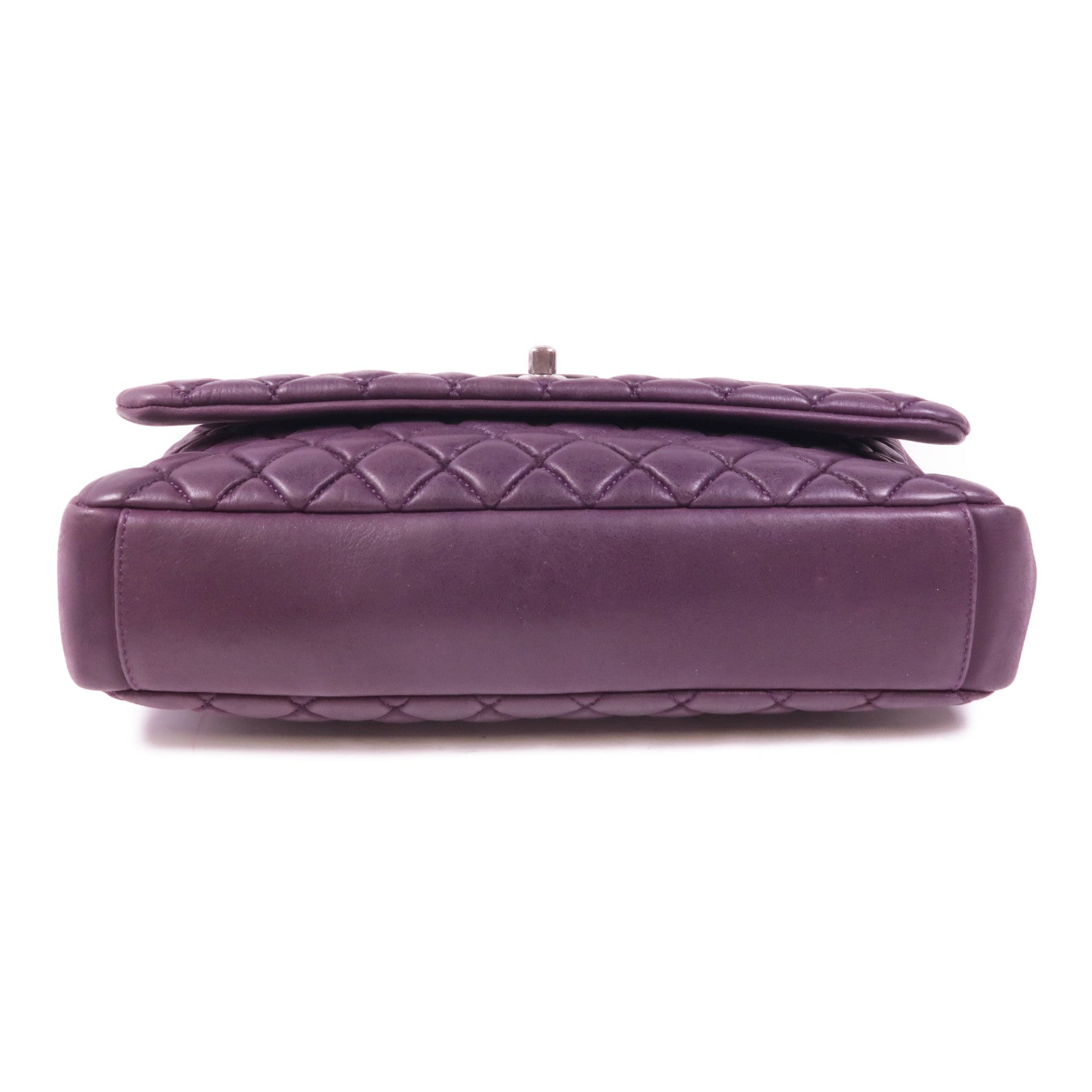 CHANEL 牛皮皮革Chain Shoulder銀扣鏈帶肩背袋