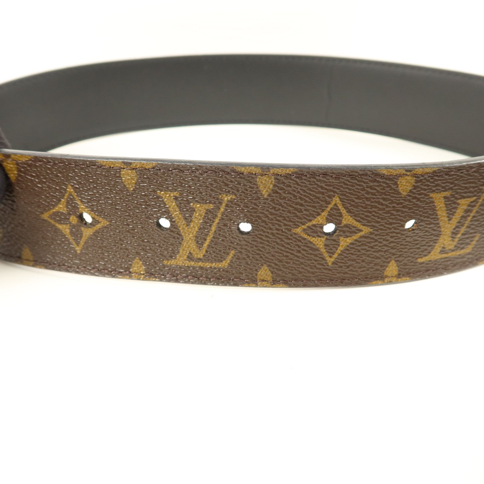 LOUIS VUITTON Monogram Belt銀扣皮帶