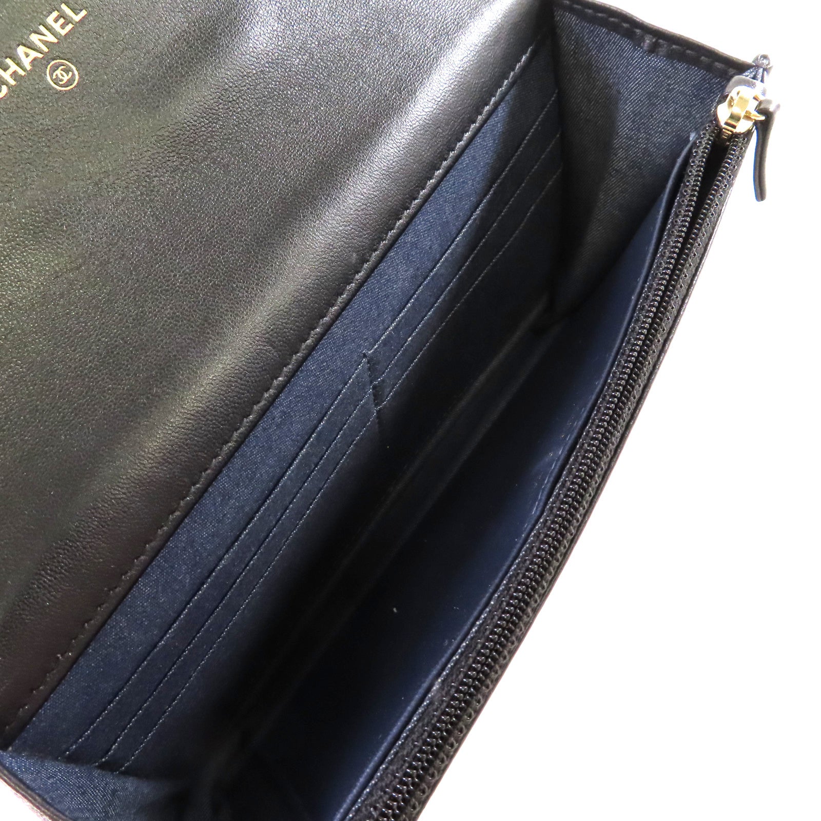 CHANEL 菱格羊皮皮革WOC 2Way Chain Shoulder Bag金扣手挽肩背兩用袋黑色