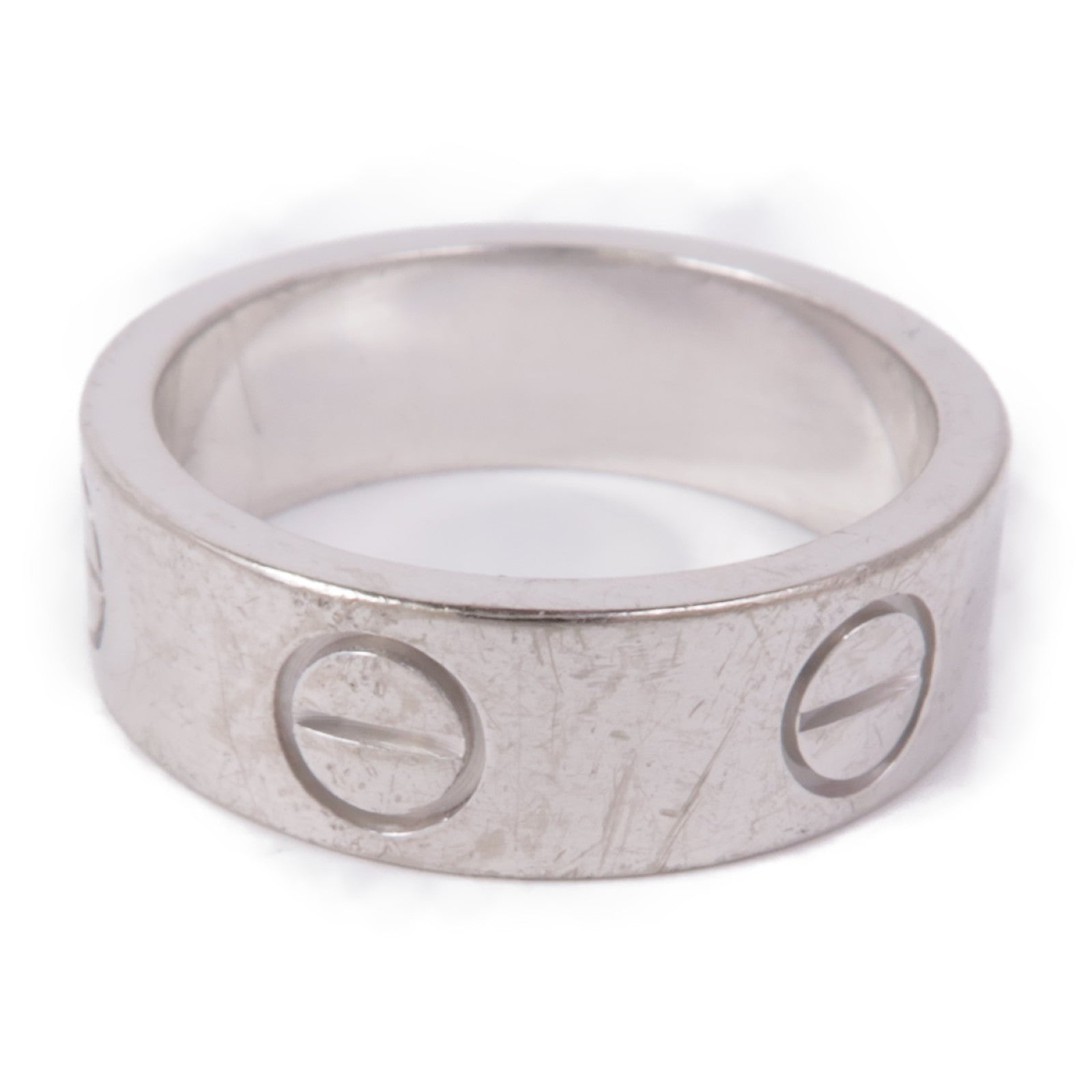 CARTIER 18K白金Love Ring戒指Cartier#48/US#4.25